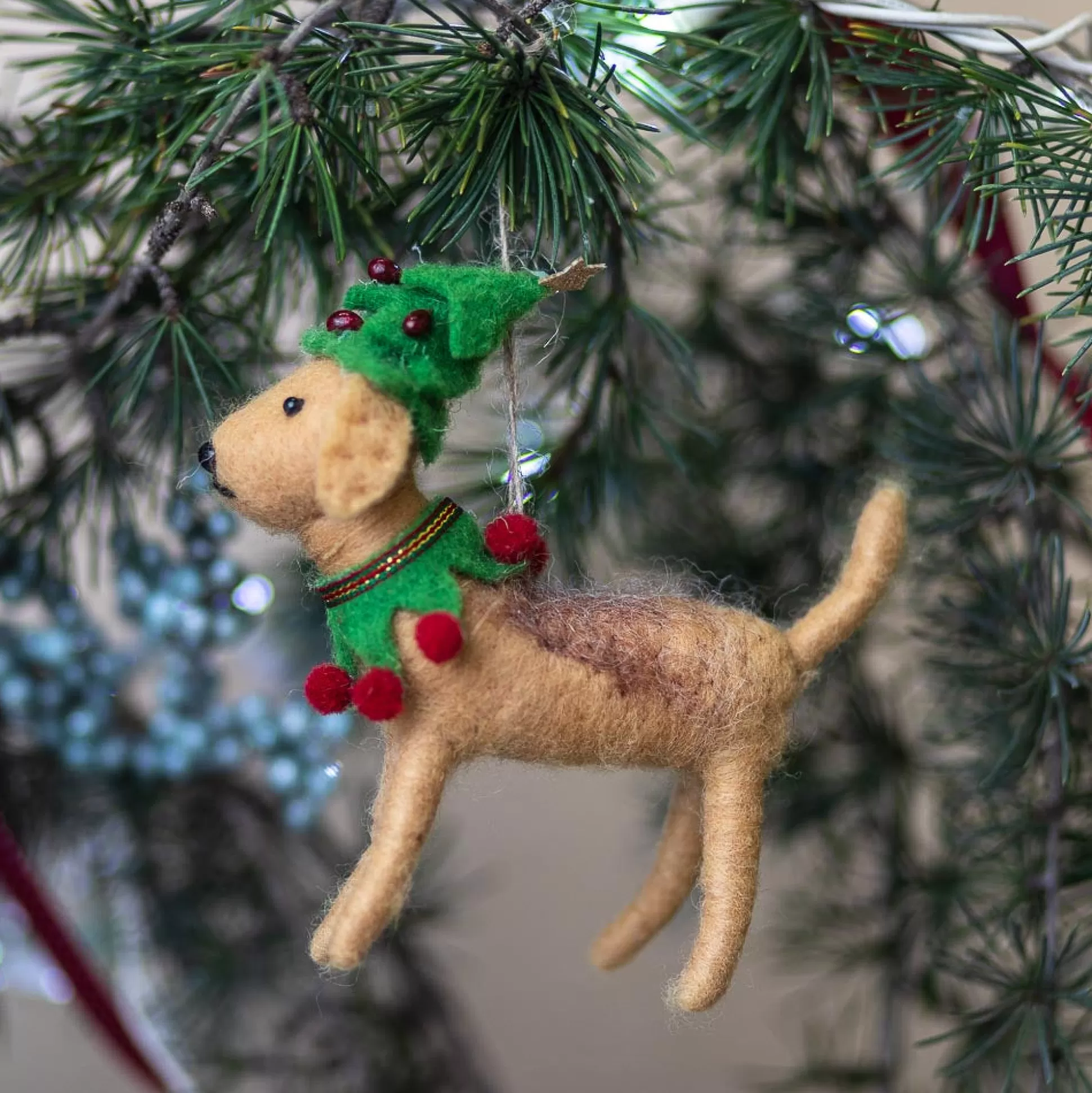 Holiday Party Dog Ornament^Be Home Best