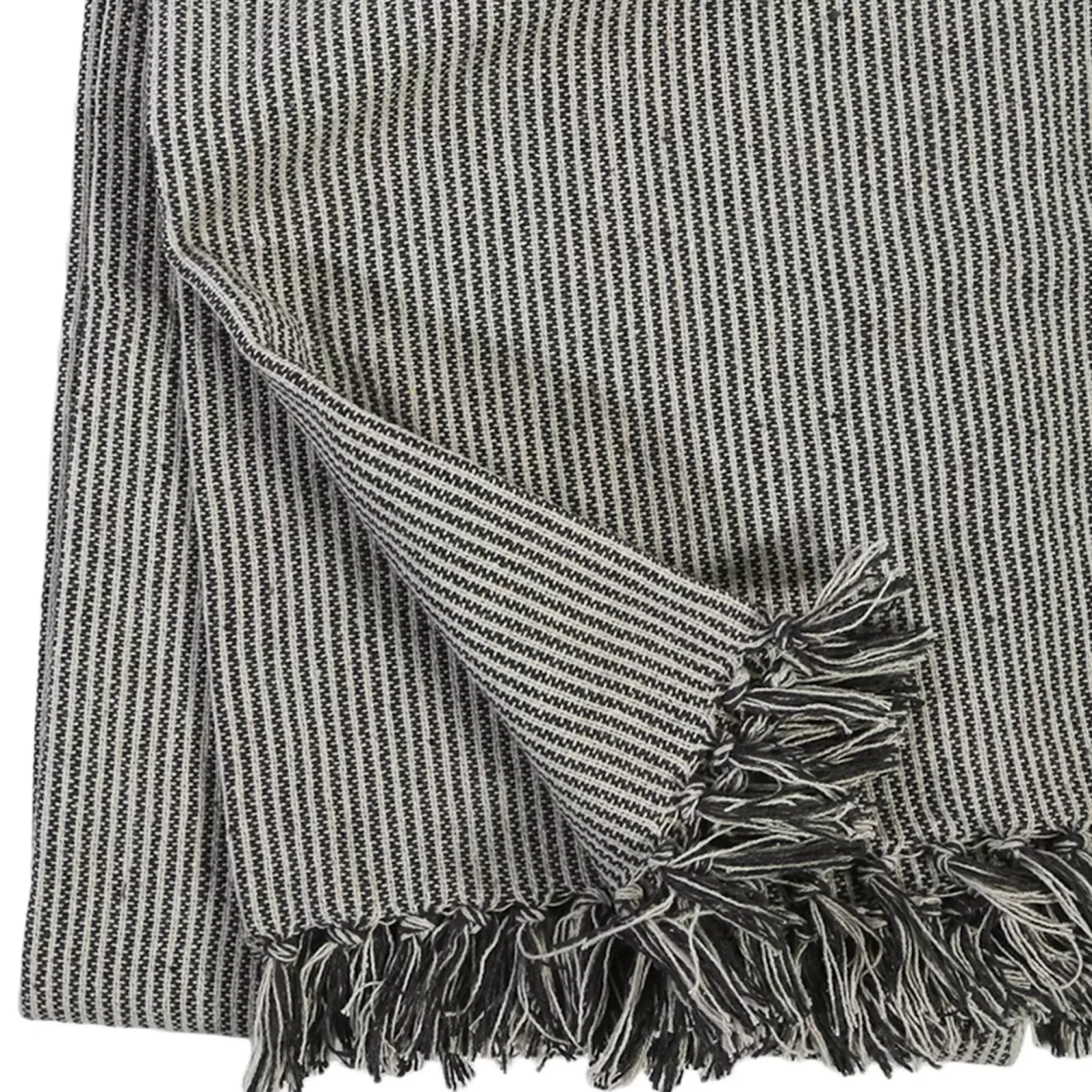 James Oversized Throw, Ivory and Charcoal^Be Home Outlet