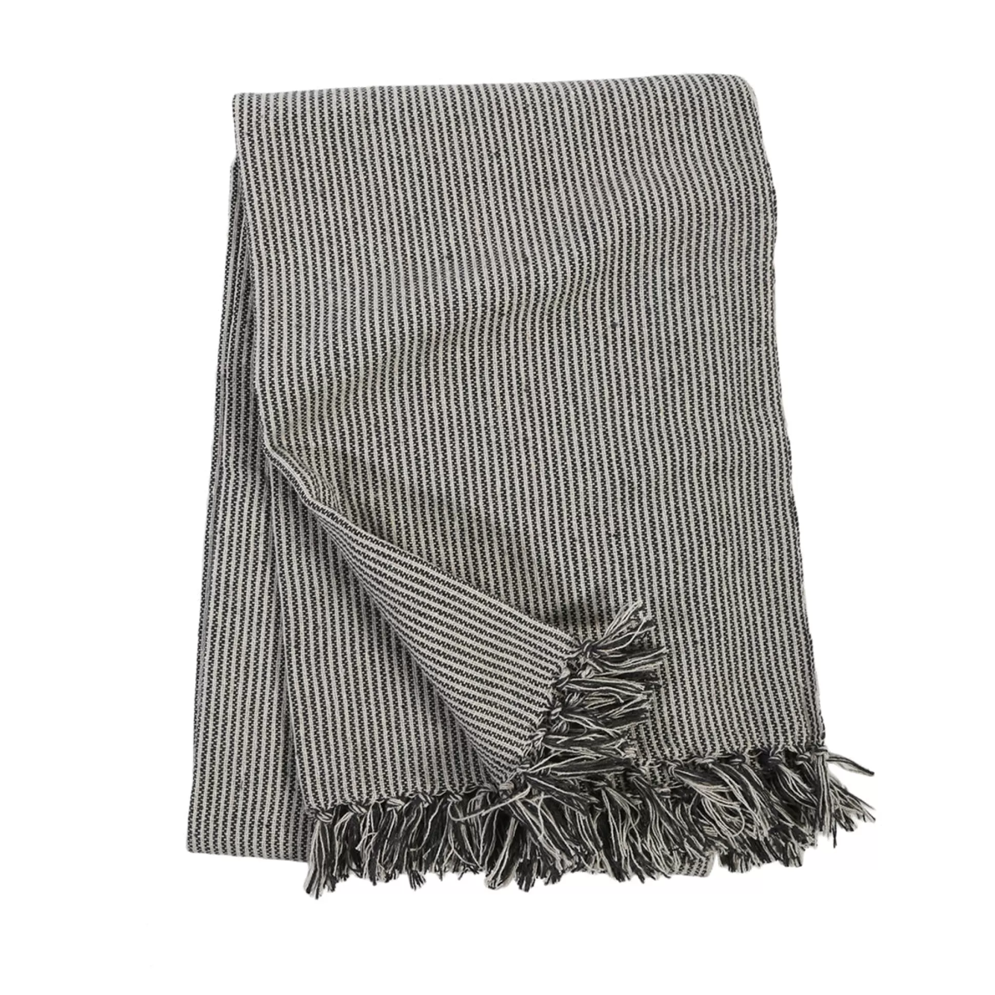 James Oversized Throw, Ivory and Charcoal^Be Home Outlet