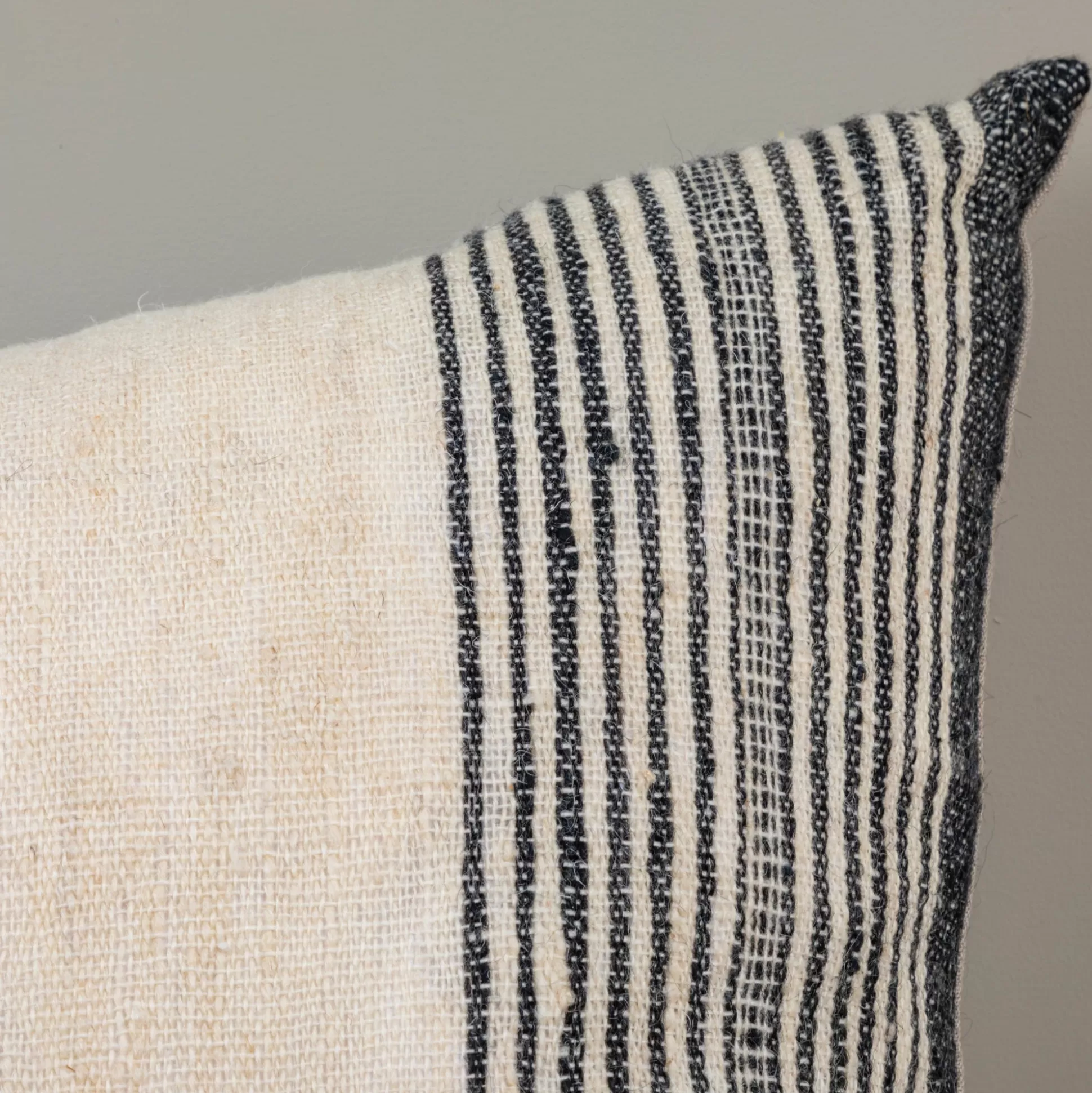 Joey Square Pillow, Ivory & Black^Be Home Shop