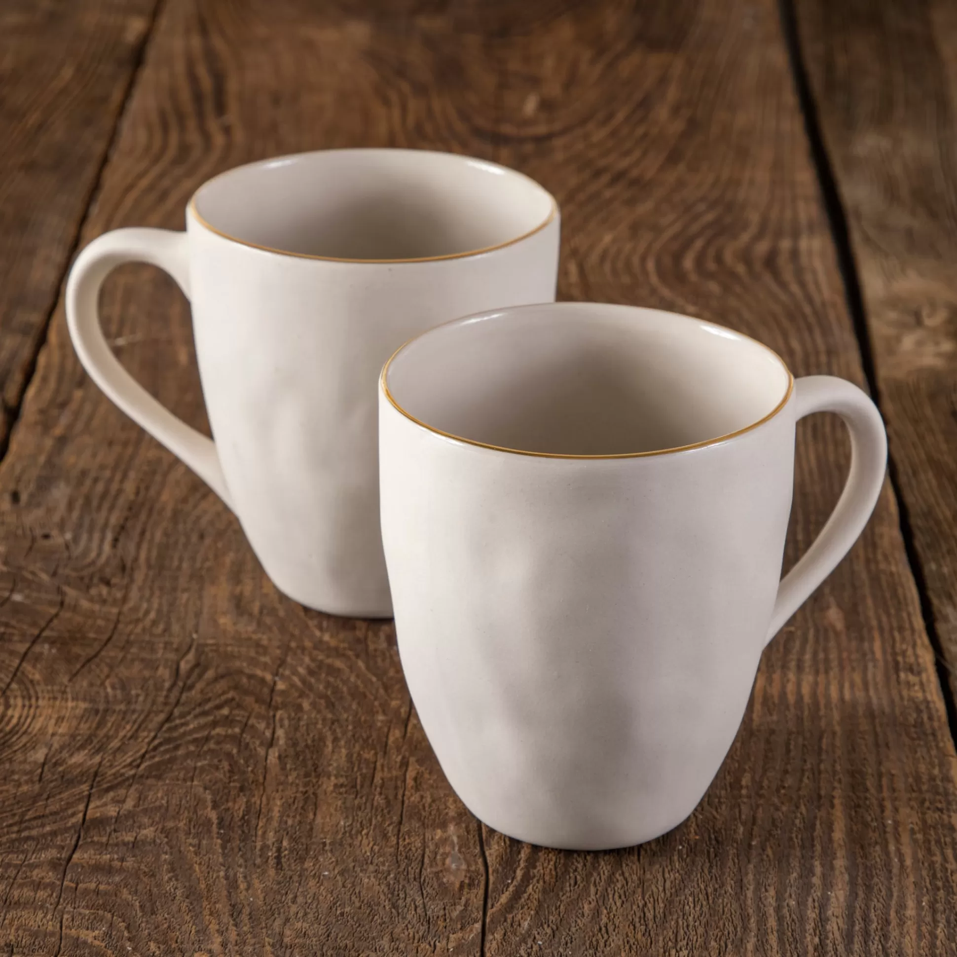 24k Gold Tam Stoneware Mug, Pearl, Set of 2^Be Home Best Sale