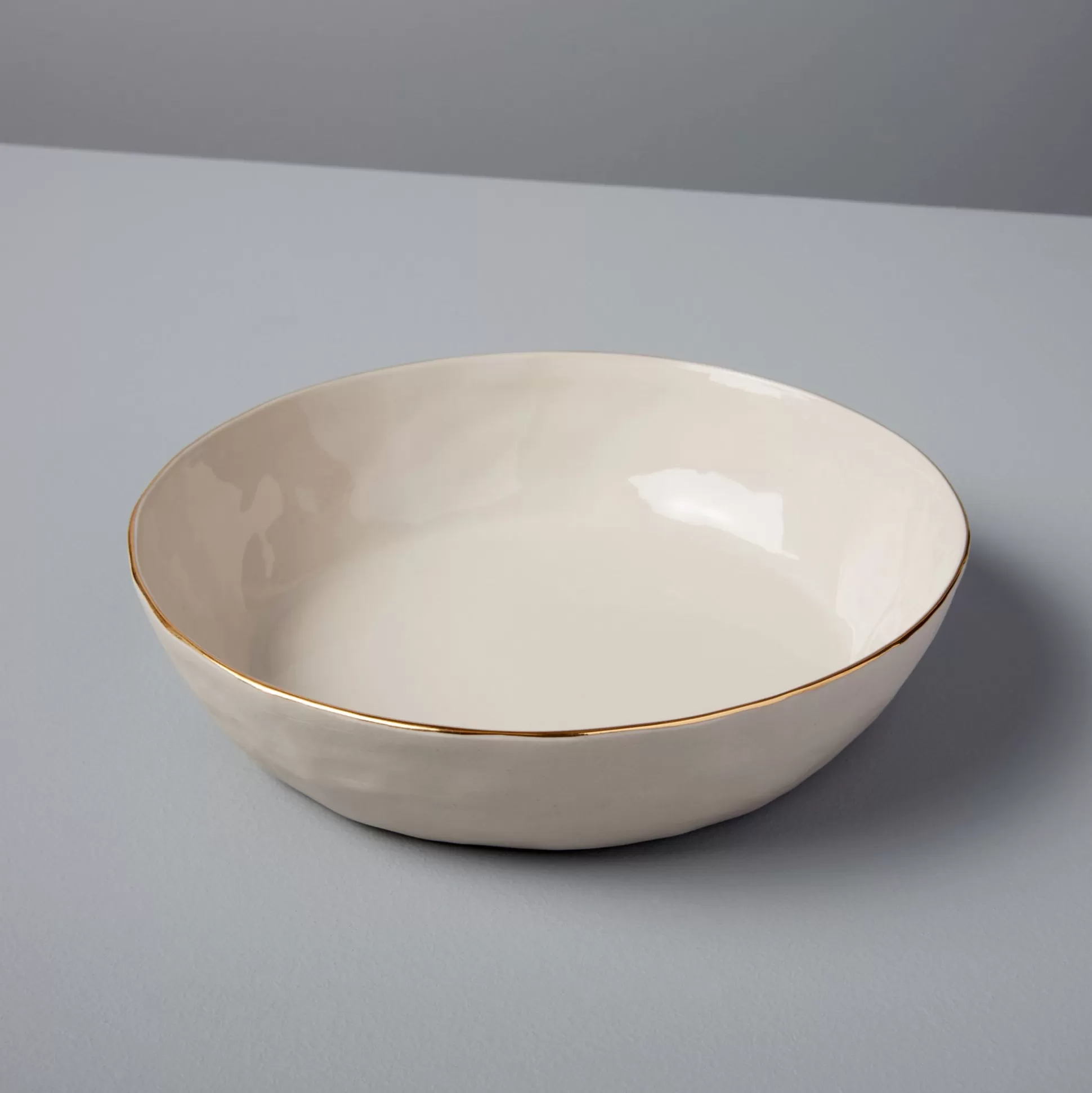 24k Gold Tam Stoneware Pasta Bowl, Pearl^Be Home Clearance