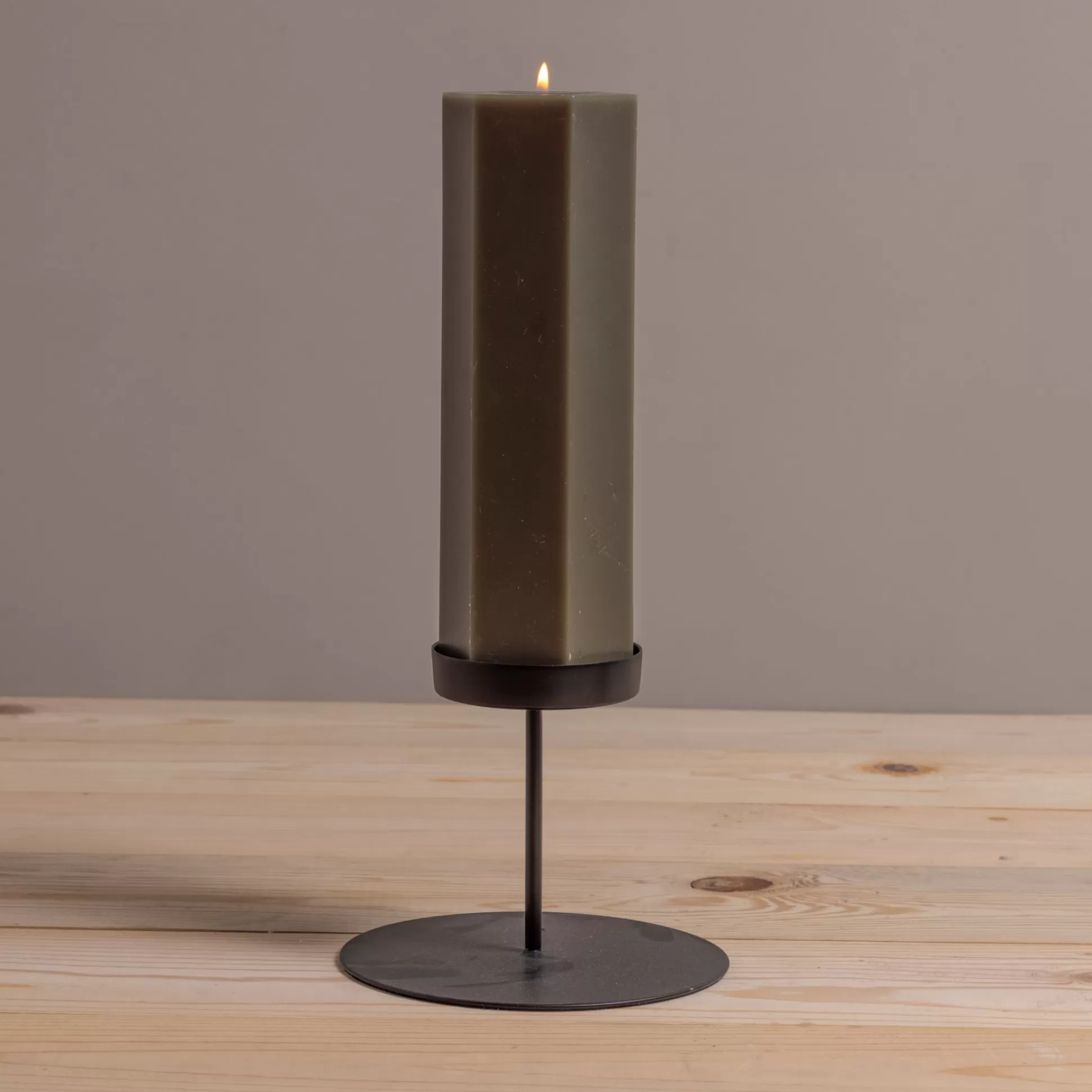 Kent Black Pillar Candle Holder, Tall^Be Home Flash Sale