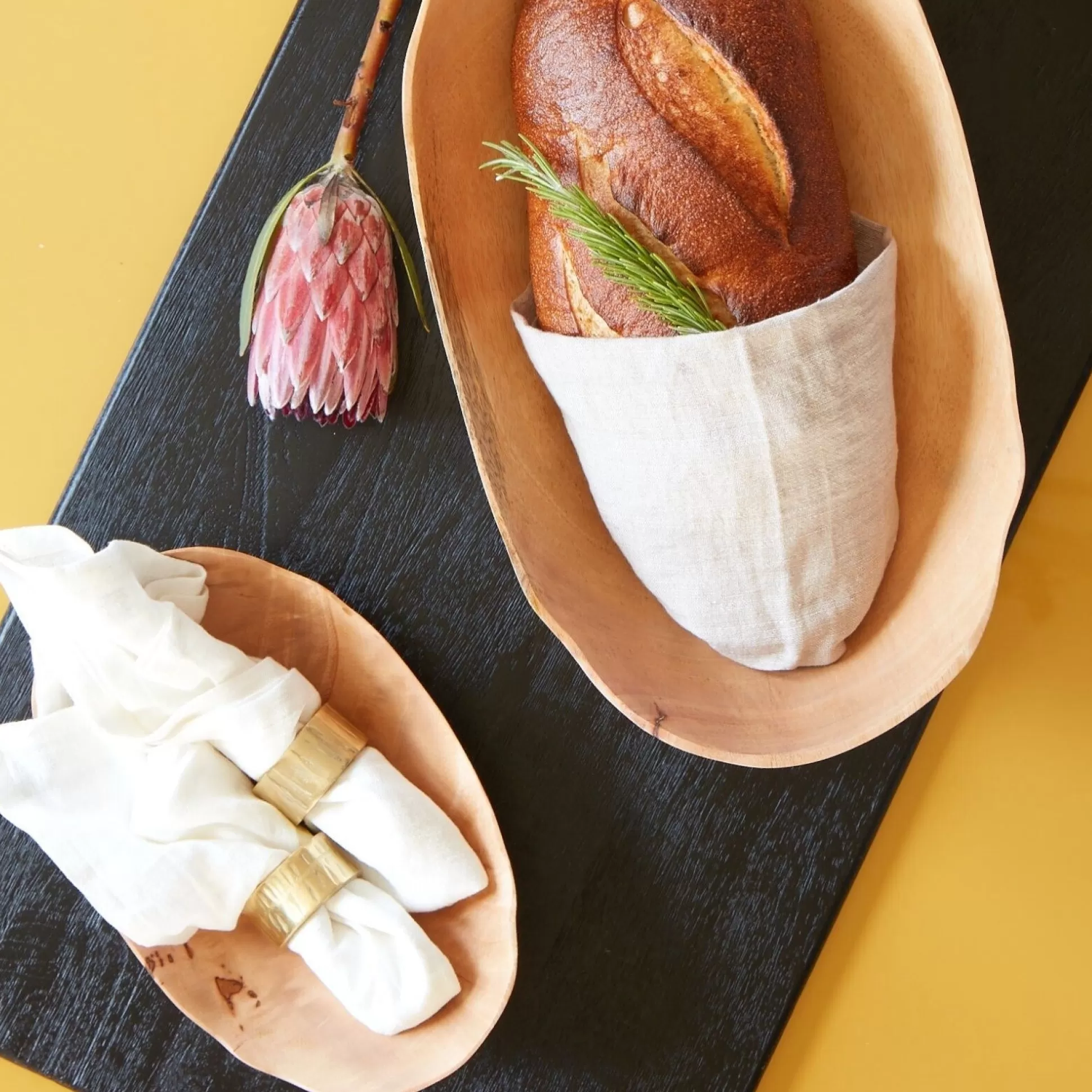 Kiln Mango Wood Petal Bowl, Small^Be Home Shop