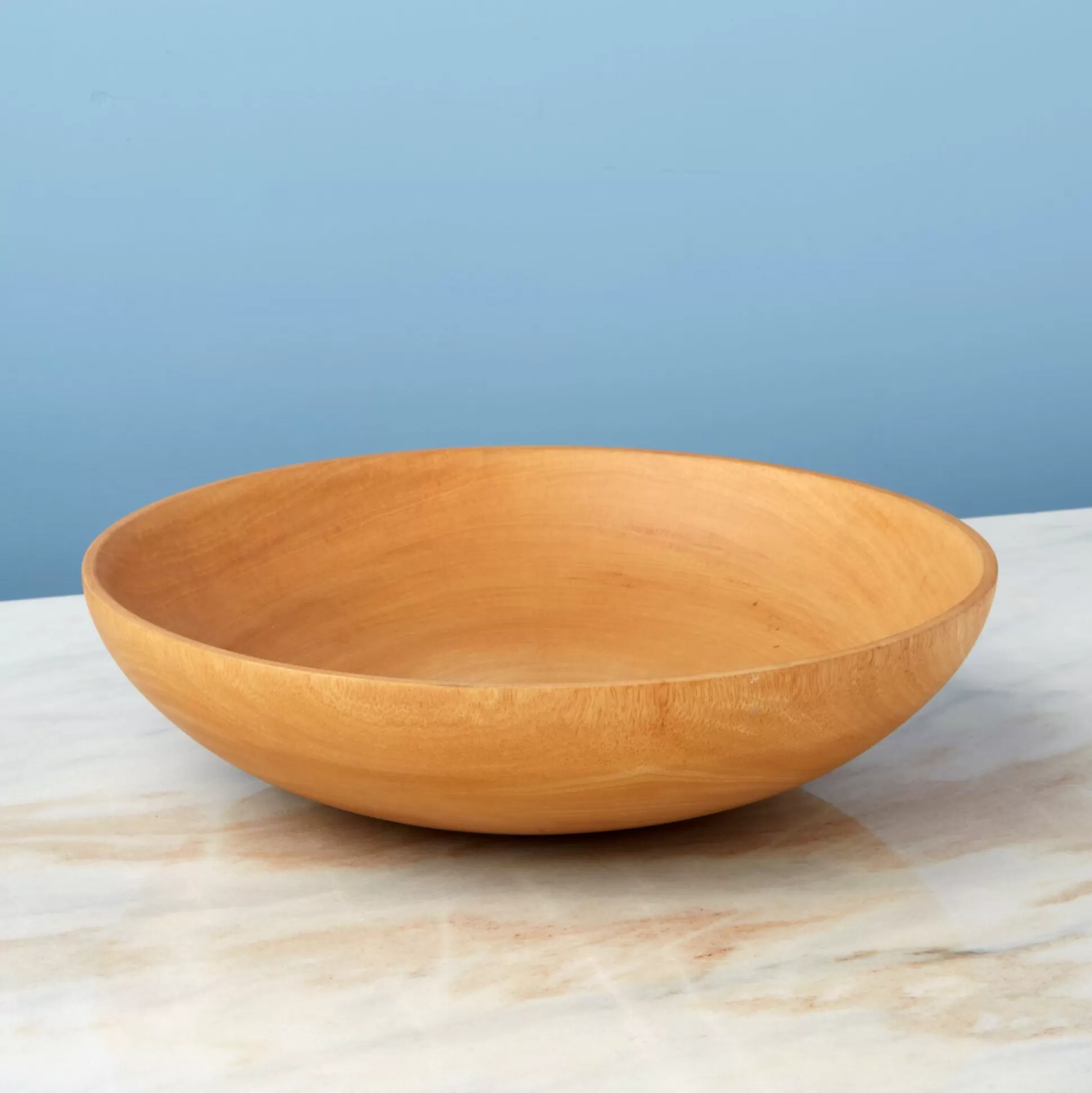 Kiln Mango Wood Shallow Bowl^Be Home Online