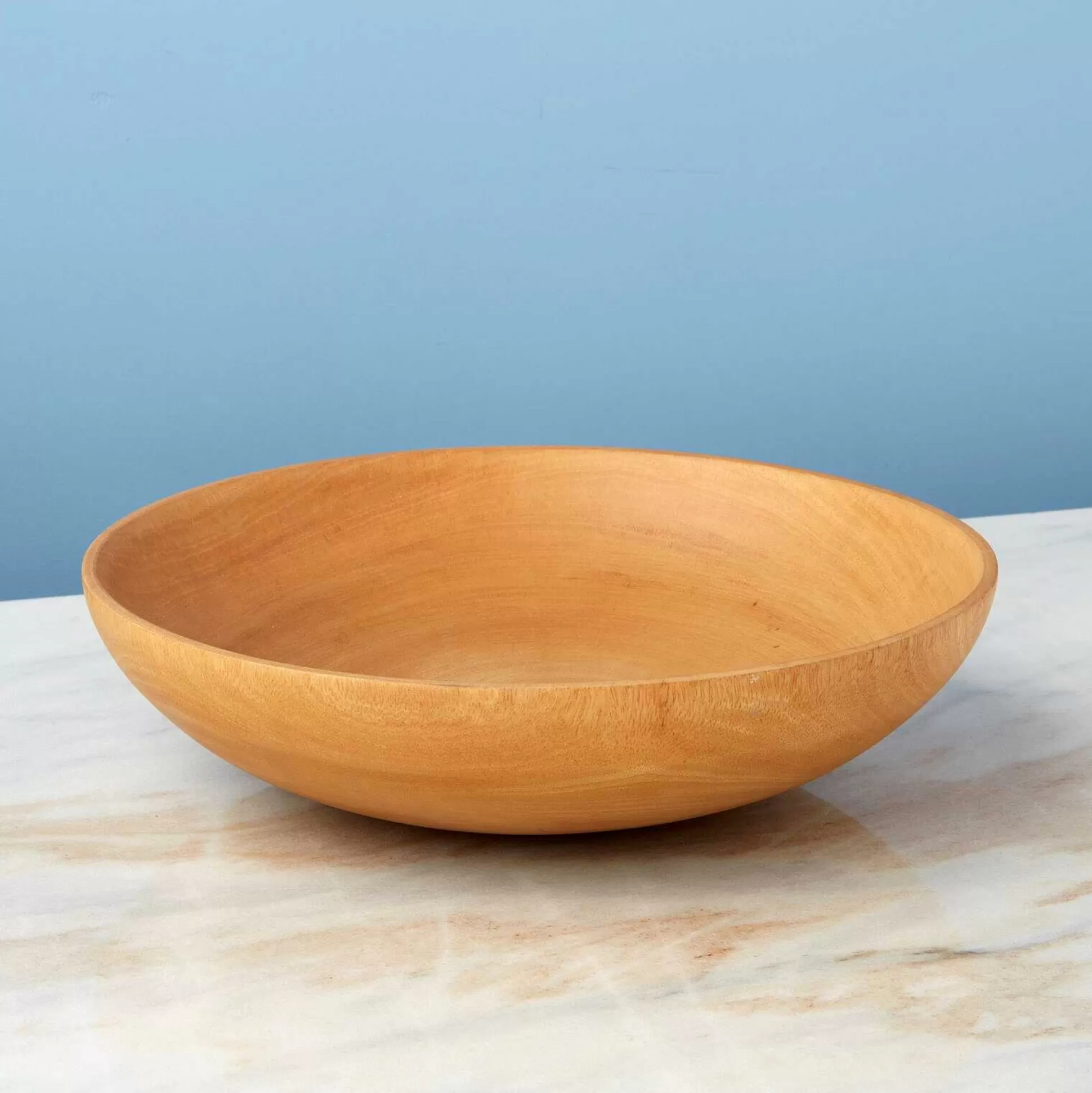 Be Home Wood Serving Bowls<Kiln Mango Wood Shallow Bowl