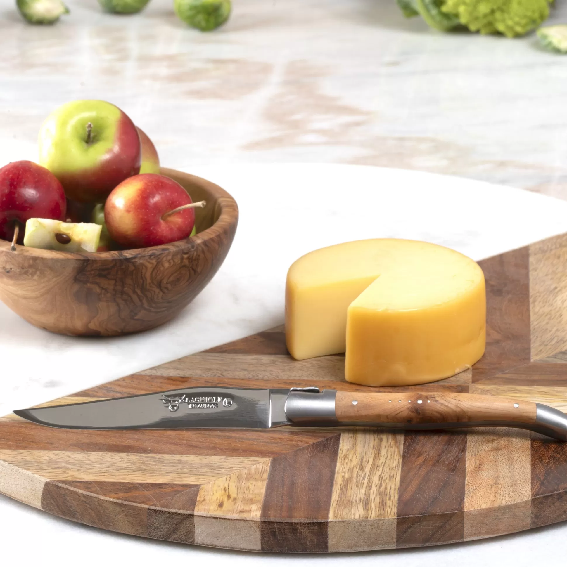 Laguiole en Aubrac Handcrafted Steak Knives, Set of 4, Juniper Wood^Be Home Cheap