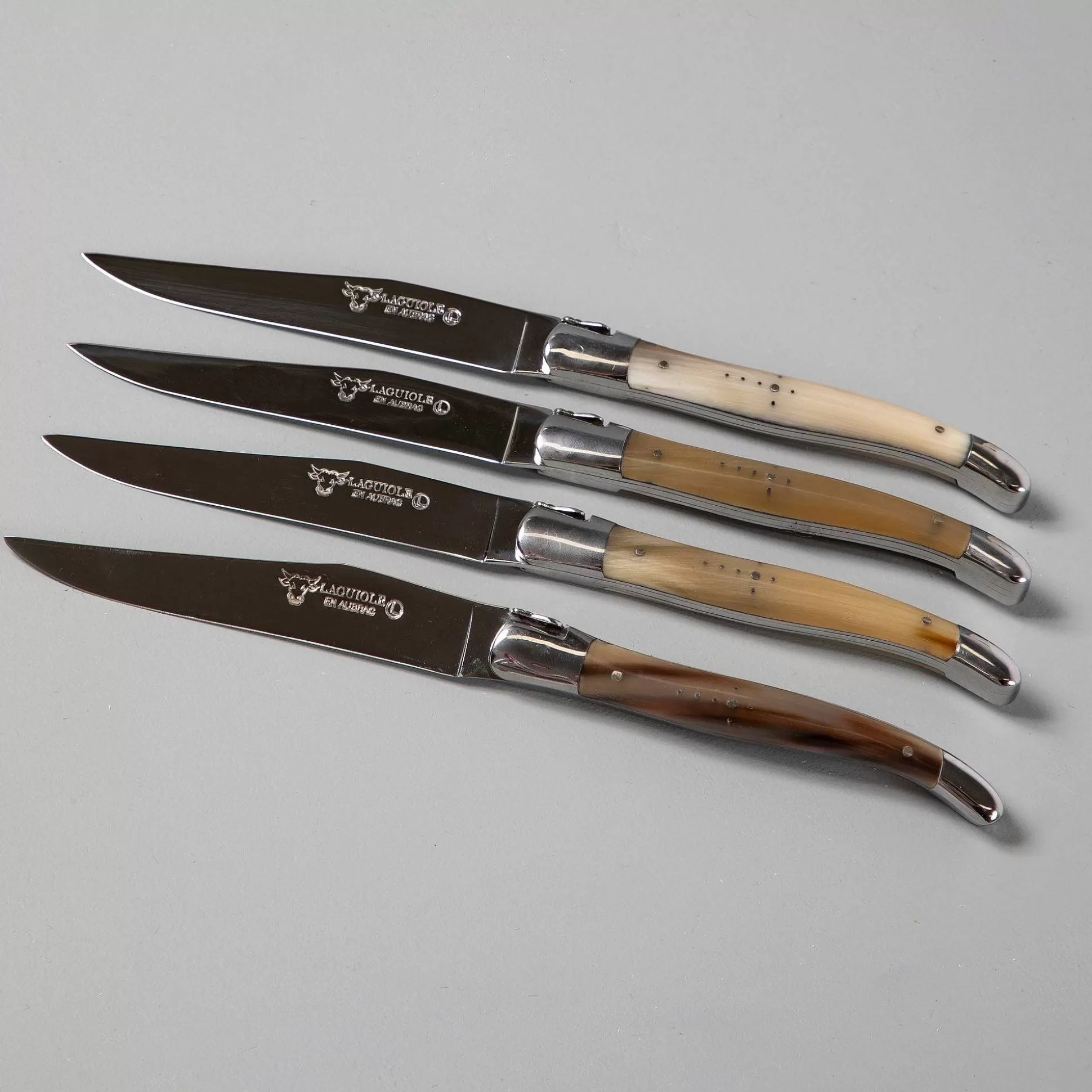 Be Home Cutlery Sets<Laguiole en Aubrac Handcrafted Steak Knives, Set of 4, Solid Horn