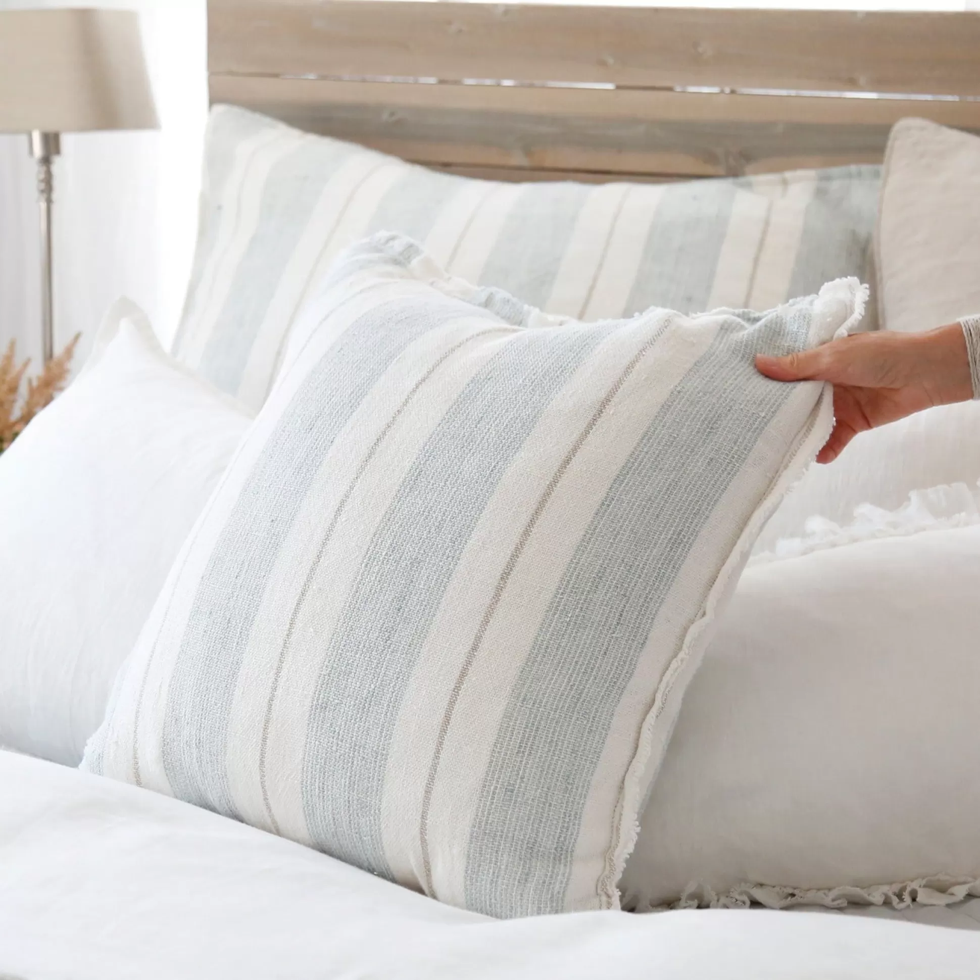 Laguna Square Pillow, Ocean & Natural^Be Home Store