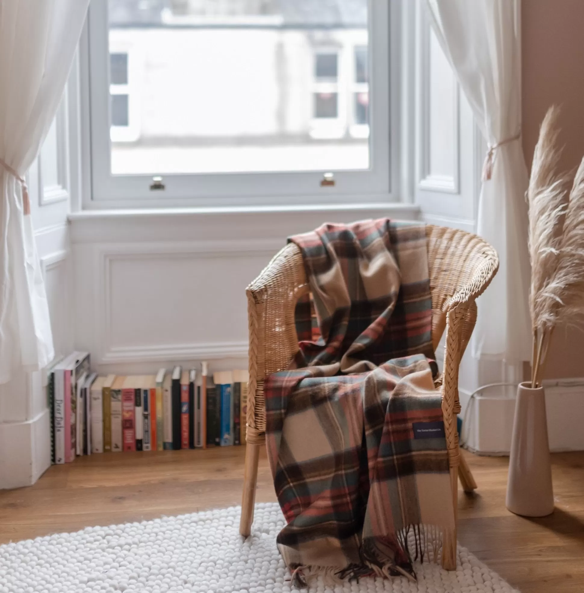 Lambswool Blanket in Stewart Dress Antique Tartan^Be Home Sale