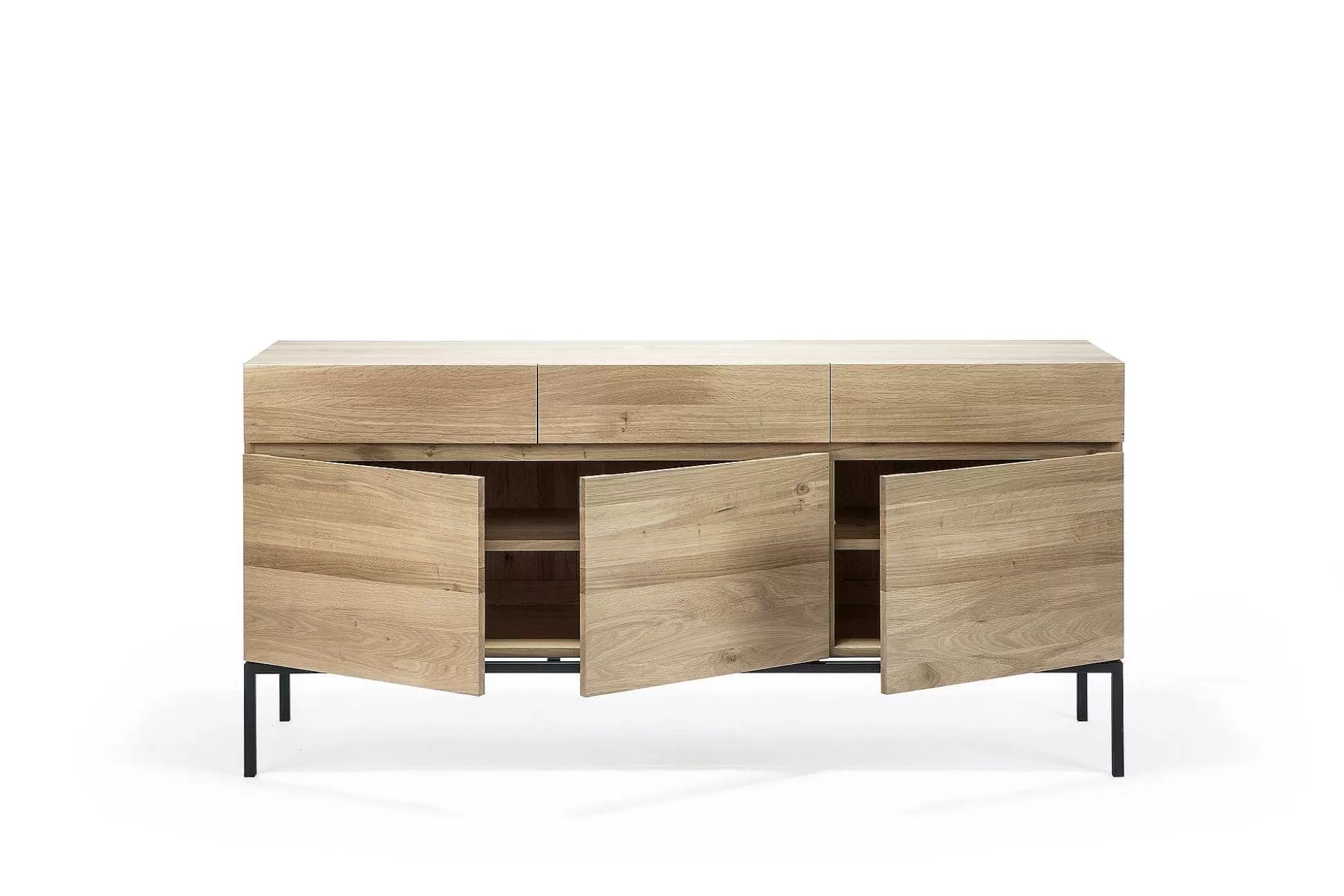 Be Home Sideboards<Ligna Sideboard with Black Metal, 3 Doors & 3 Drawers