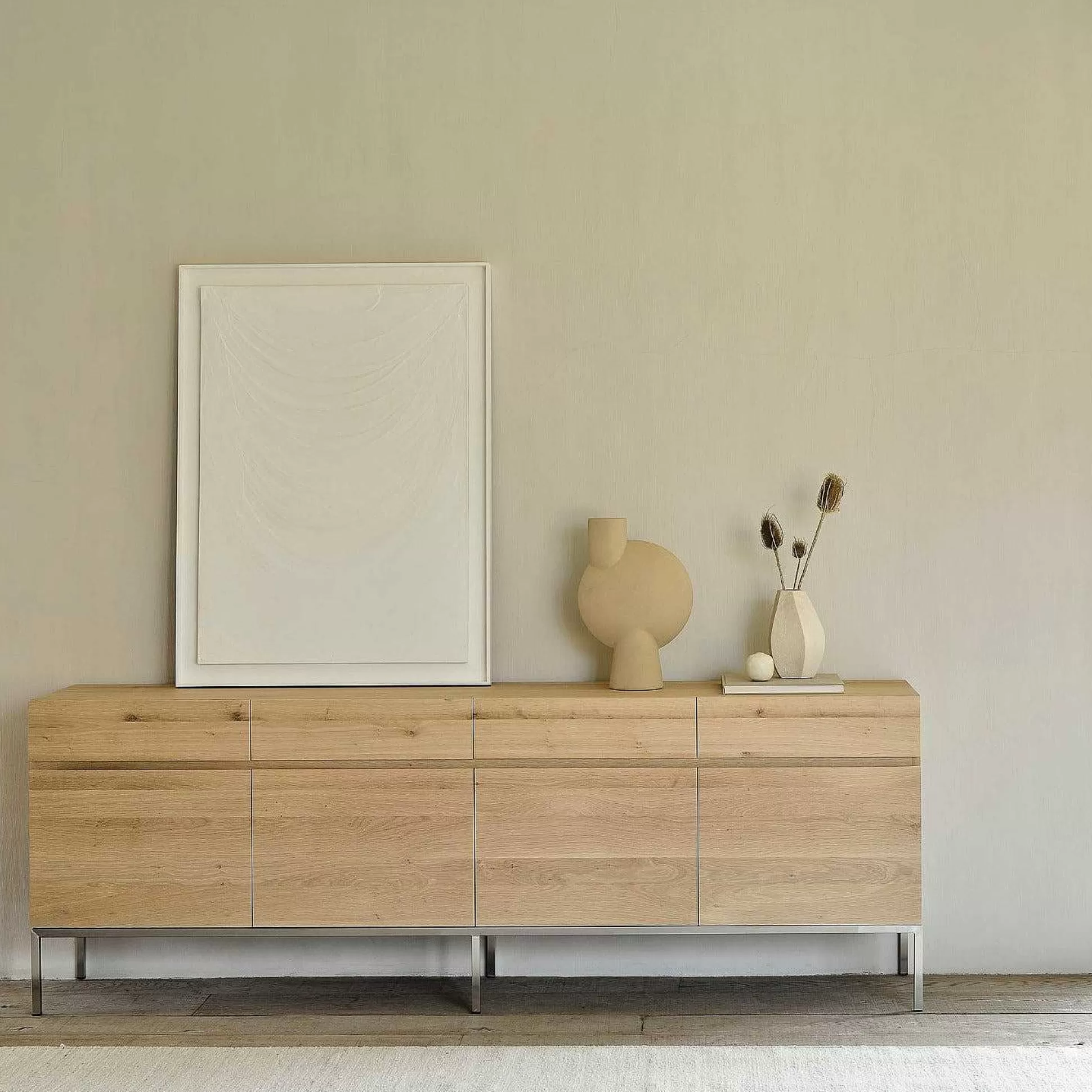 Be Home Sideboards<Ligna Sideboard with Stainless Steel, 4 Doors & 4 Drawers