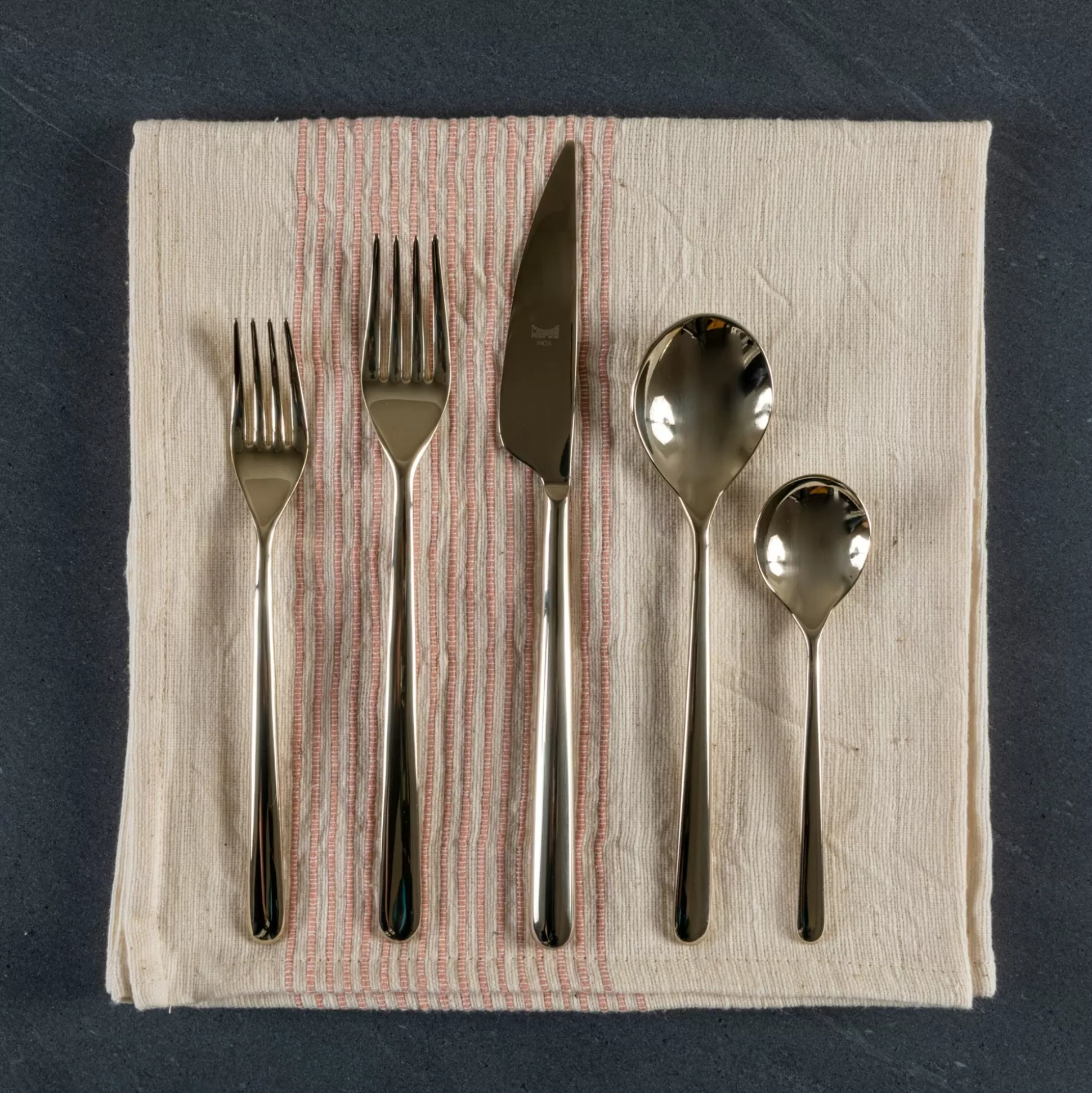 Linea Champagne Flatware Set^Be Home New