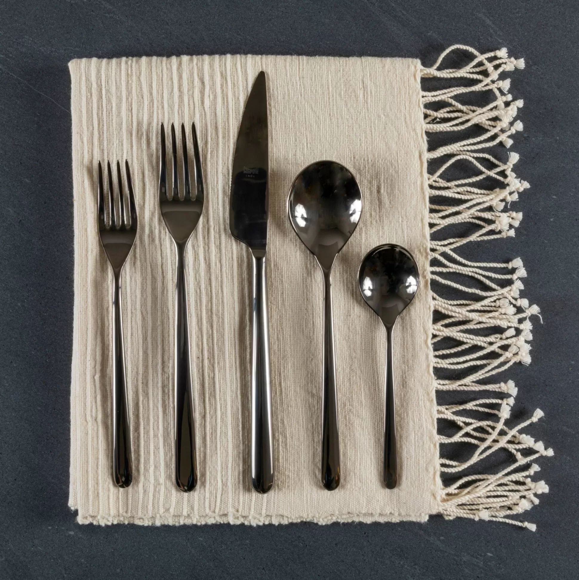 Linea Oro Nero Flatware Set^Be Home Cheap