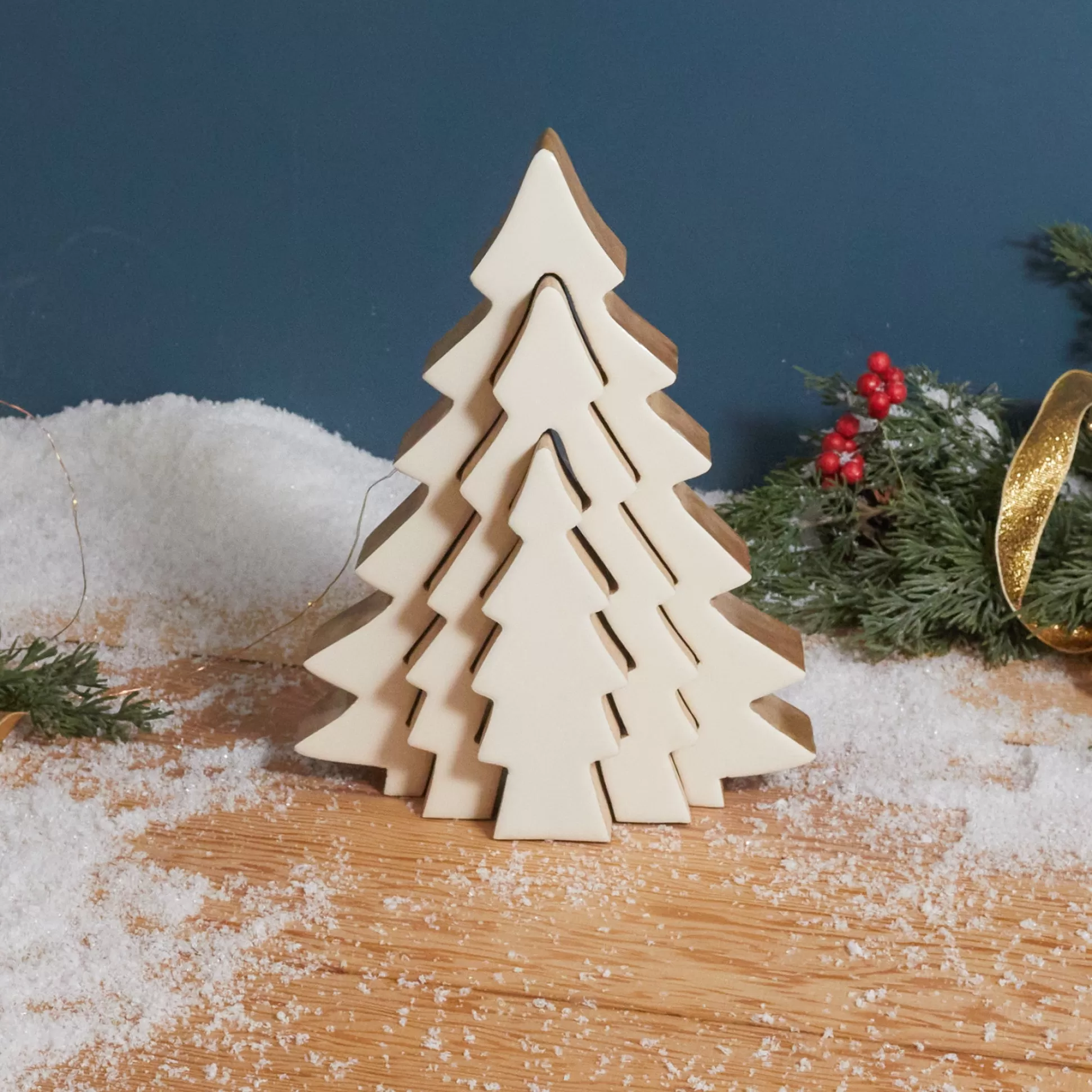 Mango Wood & Enamel Pop-Out Tree^Be Home Cheap