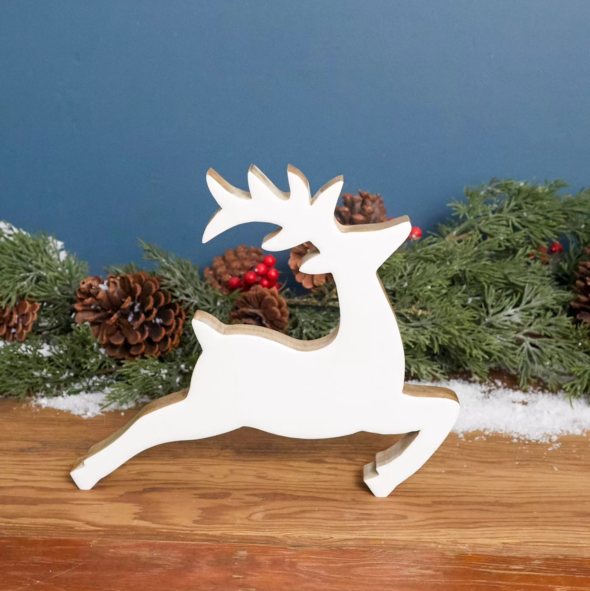 Mango Wood & Enamel Prancing Reindeer, Large^Be Home Best Sale