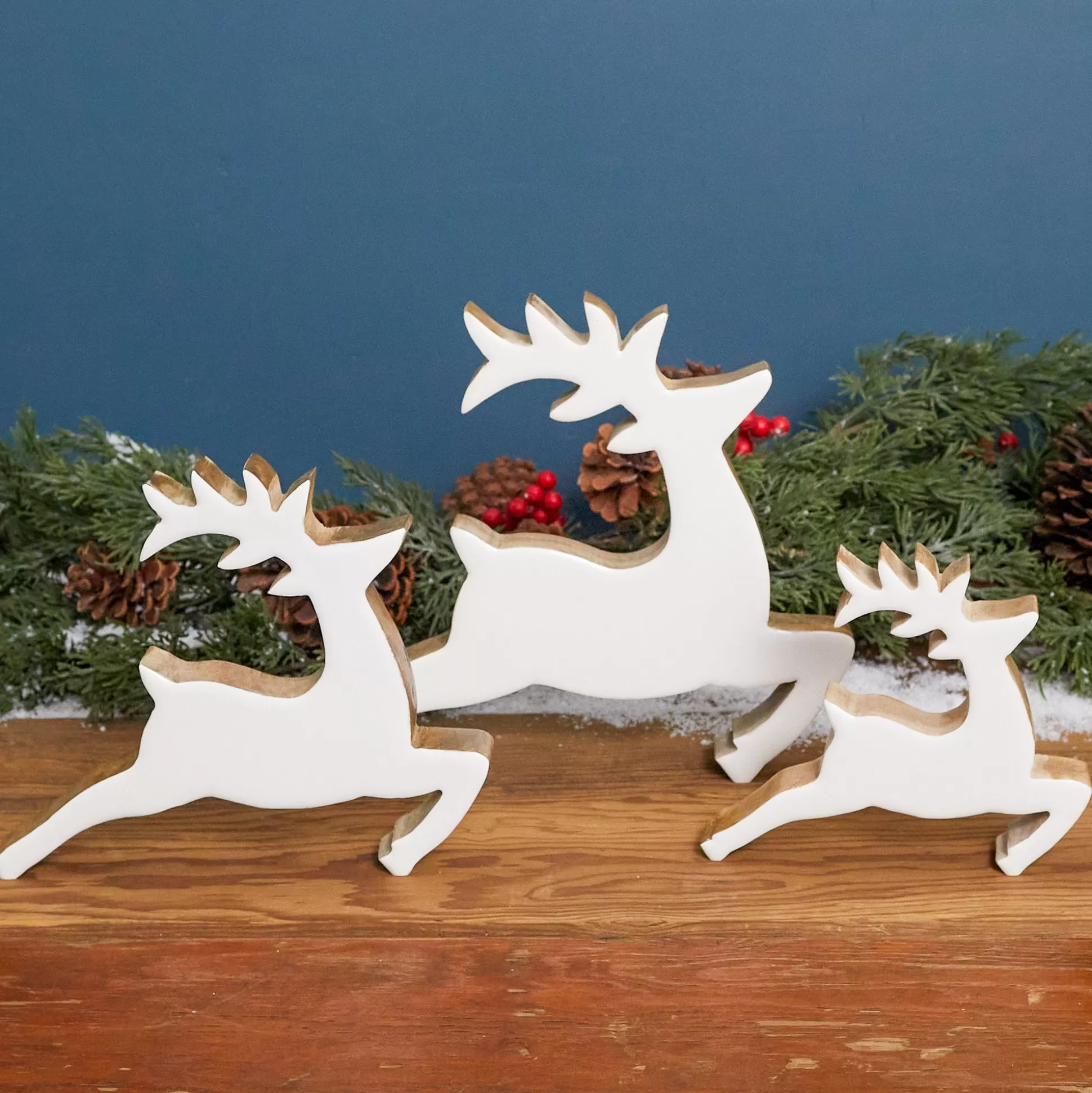 Mango Wood & Enamel Prancing Reindeer, Large^Be Home Best Sale