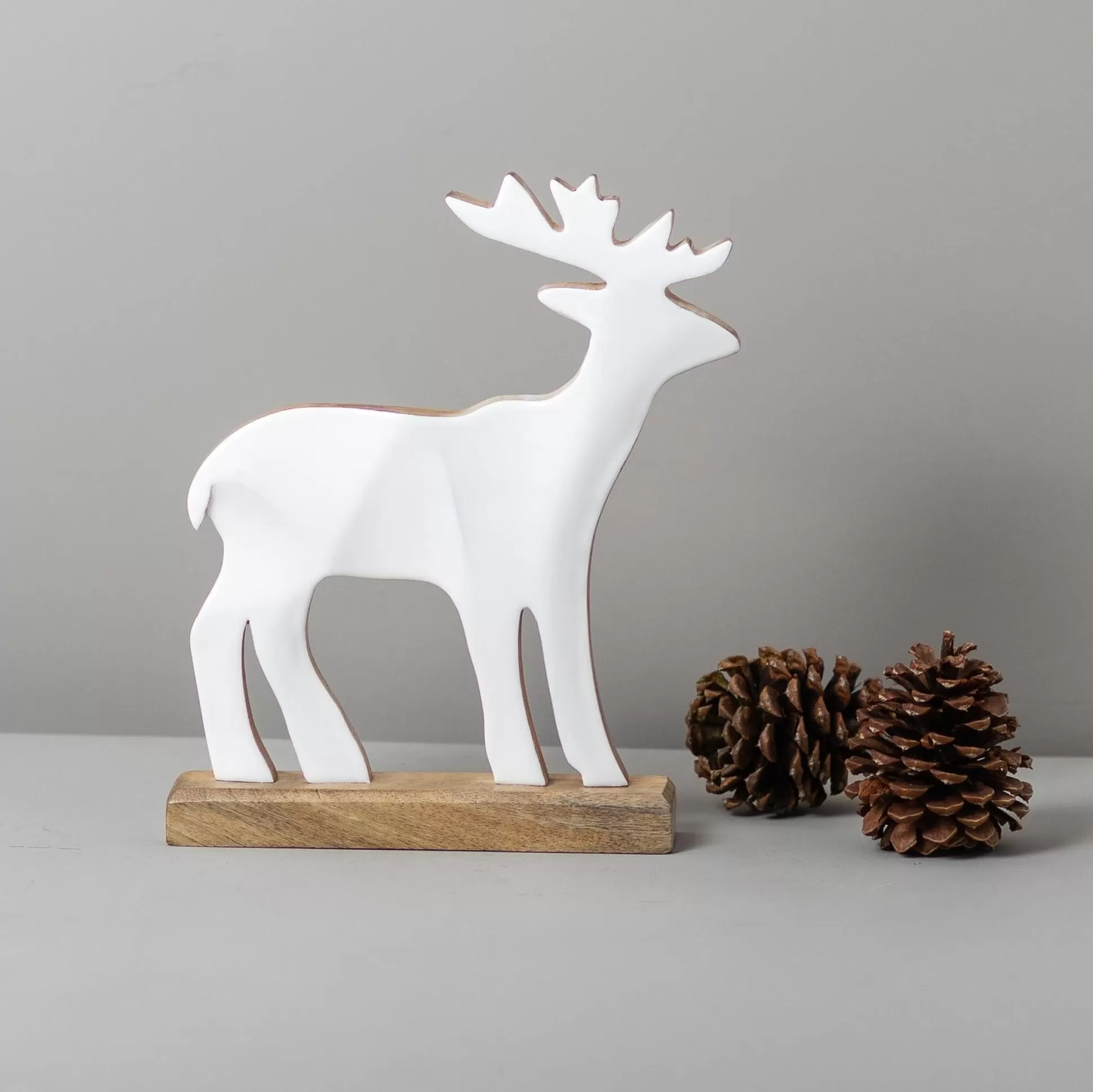 Mango Wood & Enamel Reindeer, Large^Be Home Shop