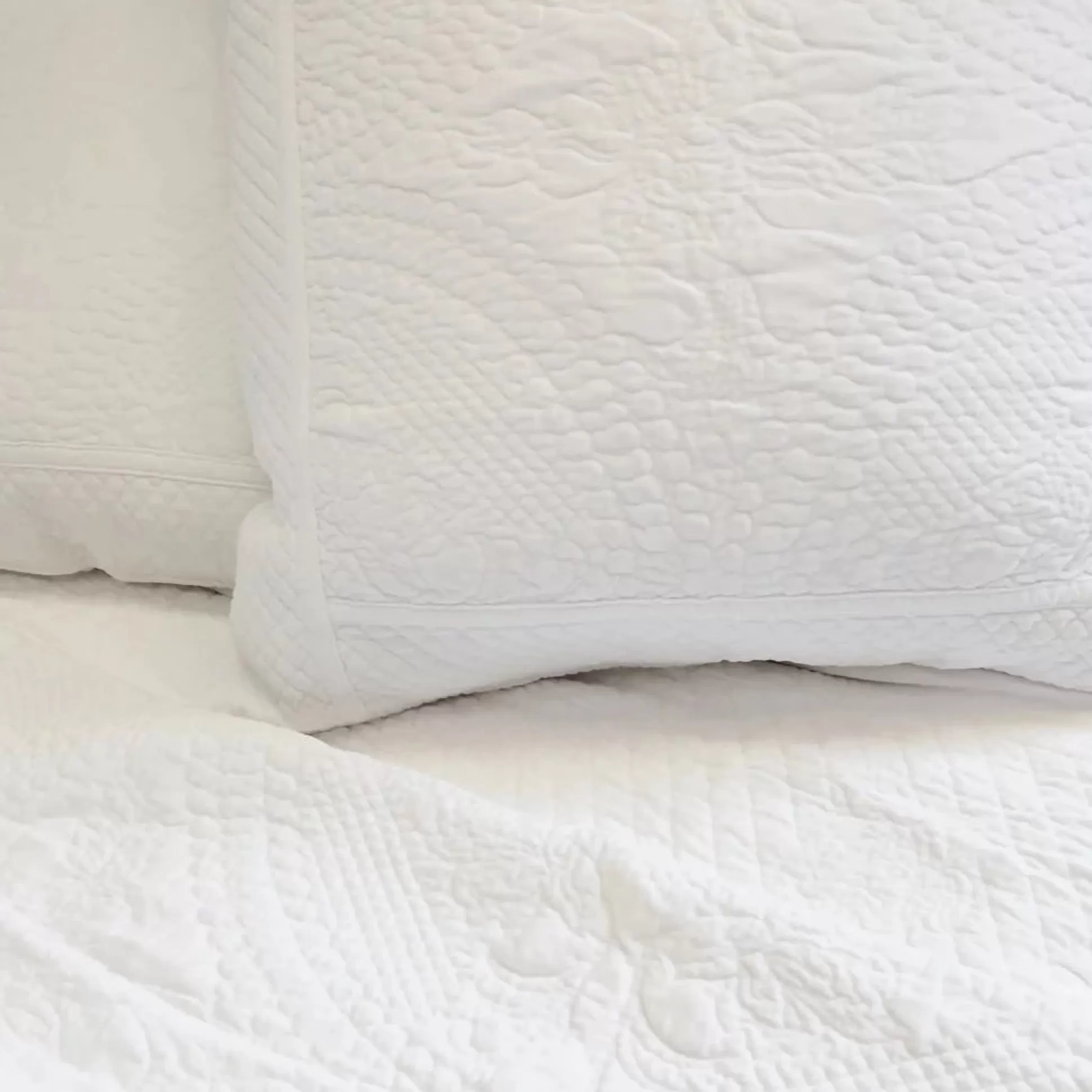 Marseille Large Euro Sham, White^Be Home Cheap