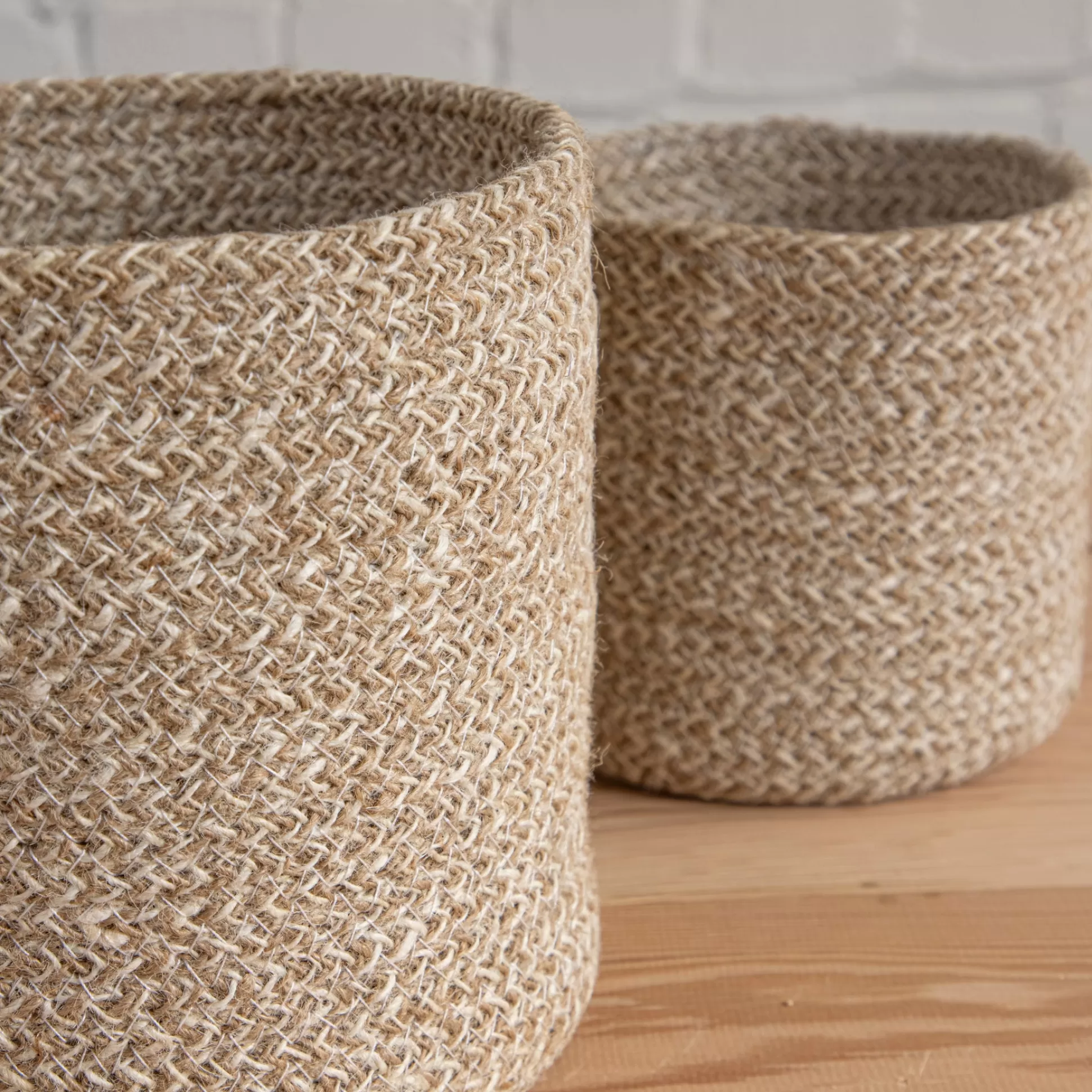 Melia Cachepot Sand, Set of 4^Be Home Shop