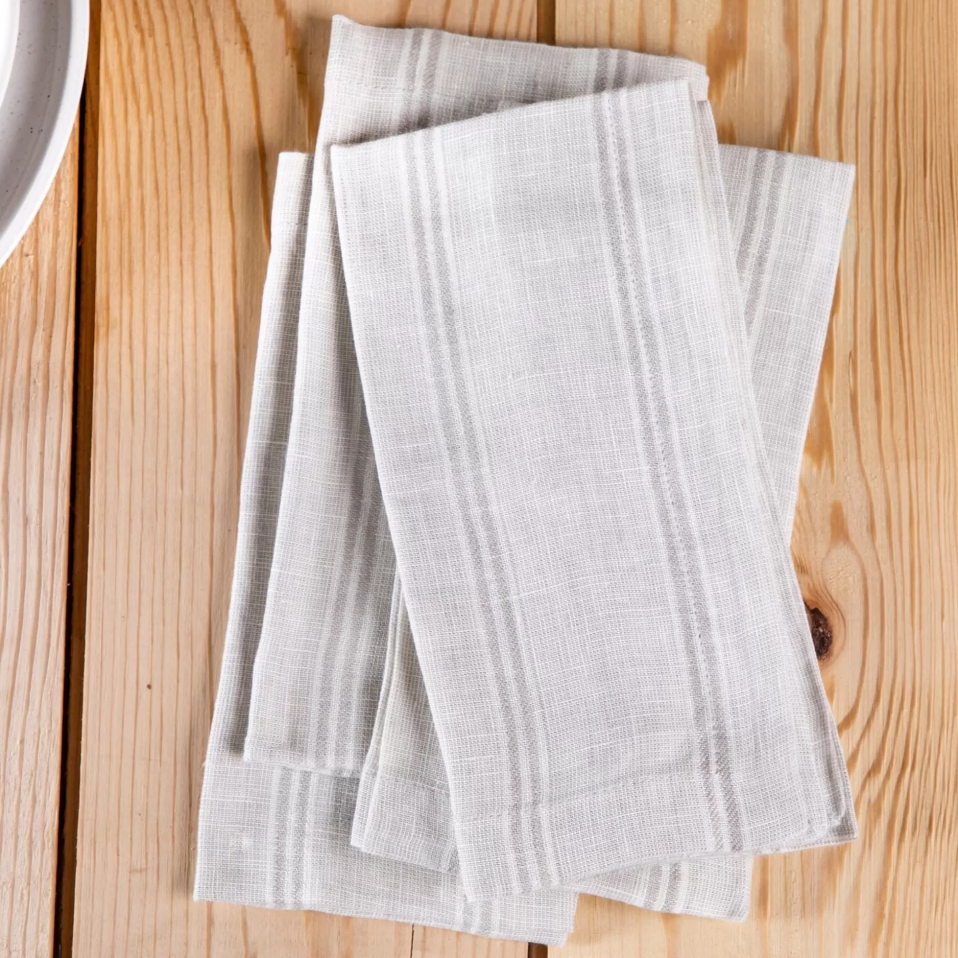 Mendocino Napkins, Light Grey, Set of 4^Be Home Sale