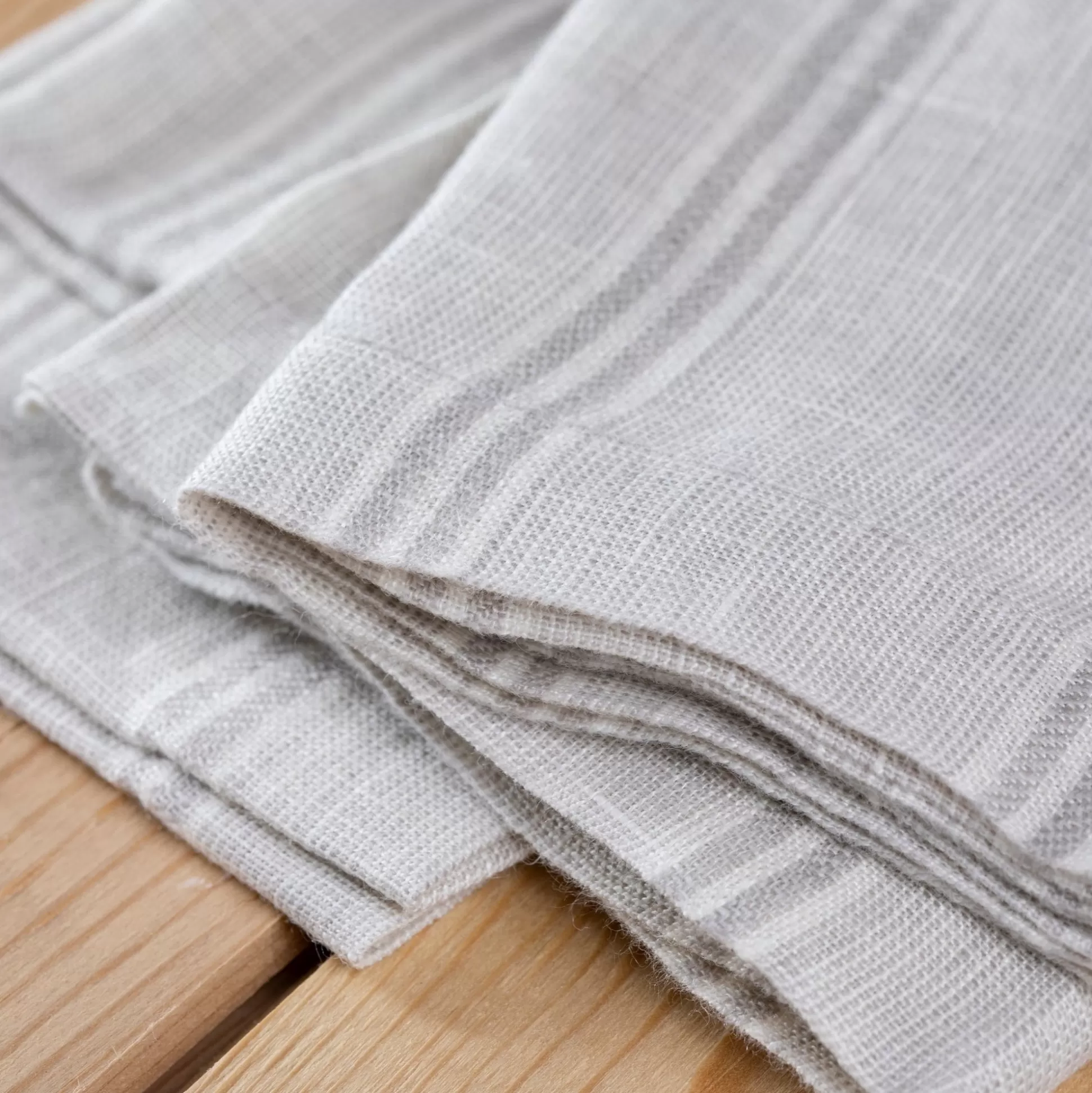 Mendocino Napkins, Light Grey, Set of 4^Be Home Sale