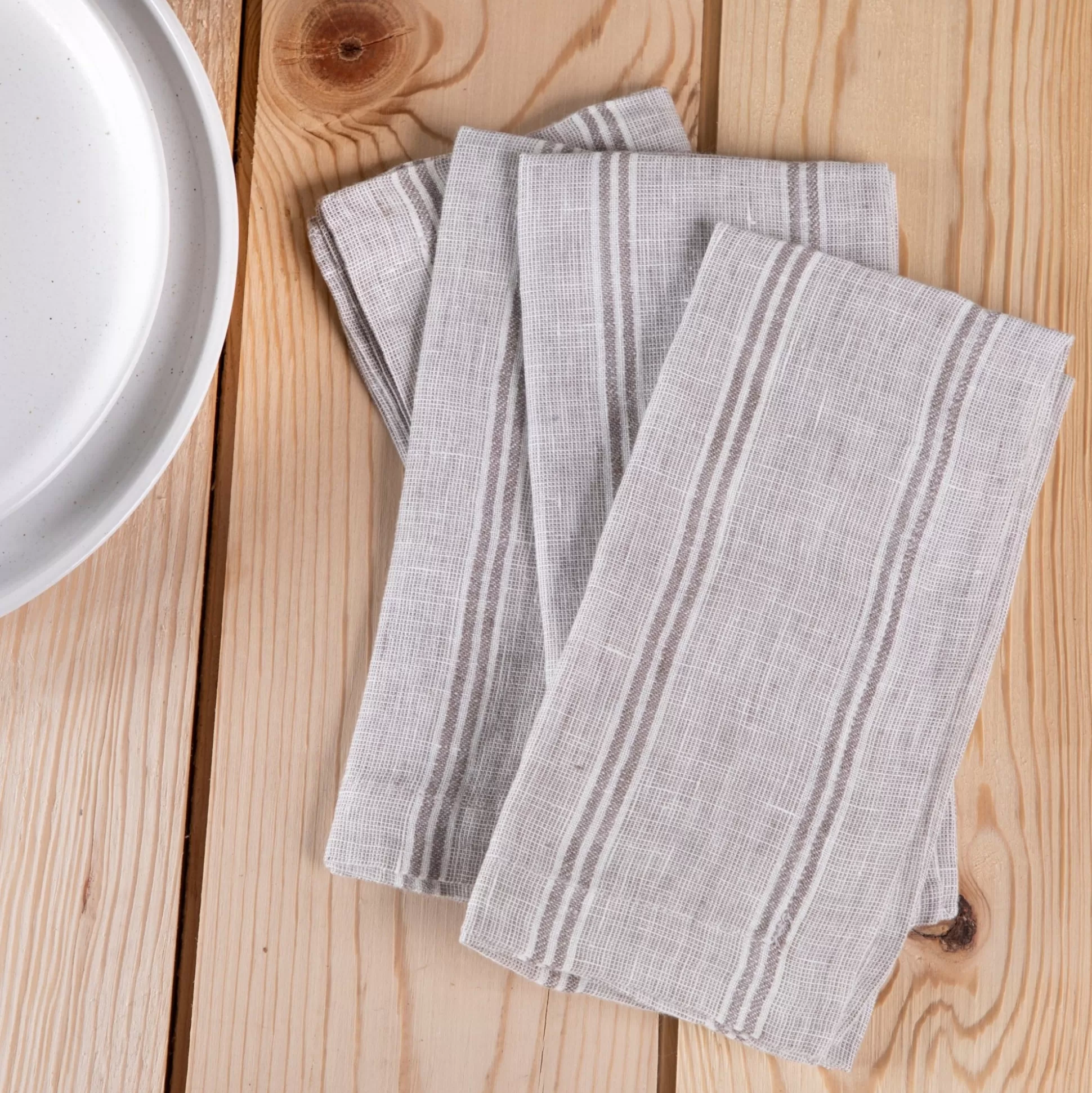 Mendocino Napkins, Stone, Set of 4^Be Home Hot