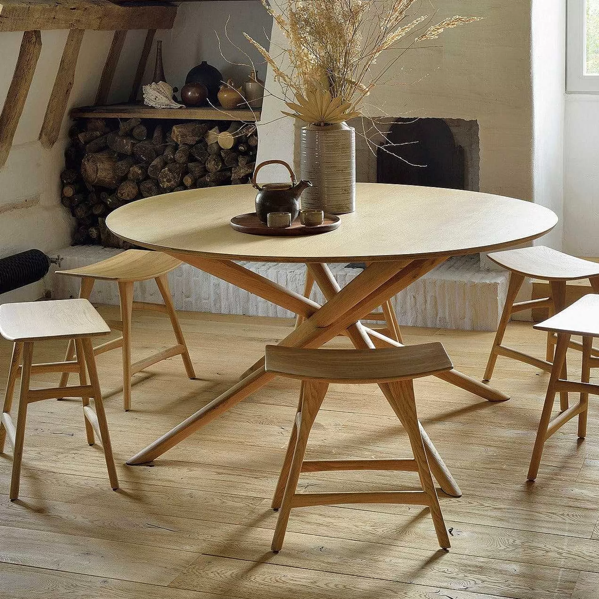 Be Home Dining Tables<Mikado Solid Oak Round Dining Table