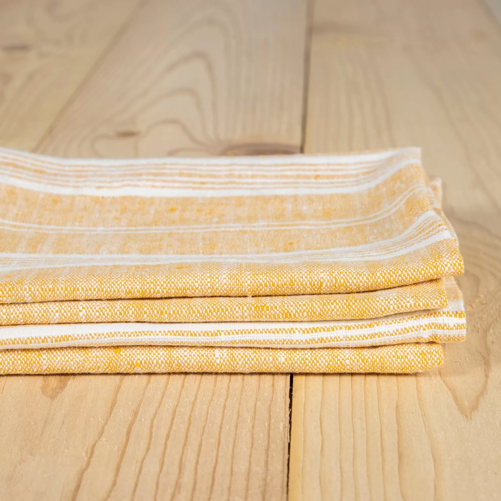 Multistripe Napkin, Gold, Set of 4^Be Home Cheap