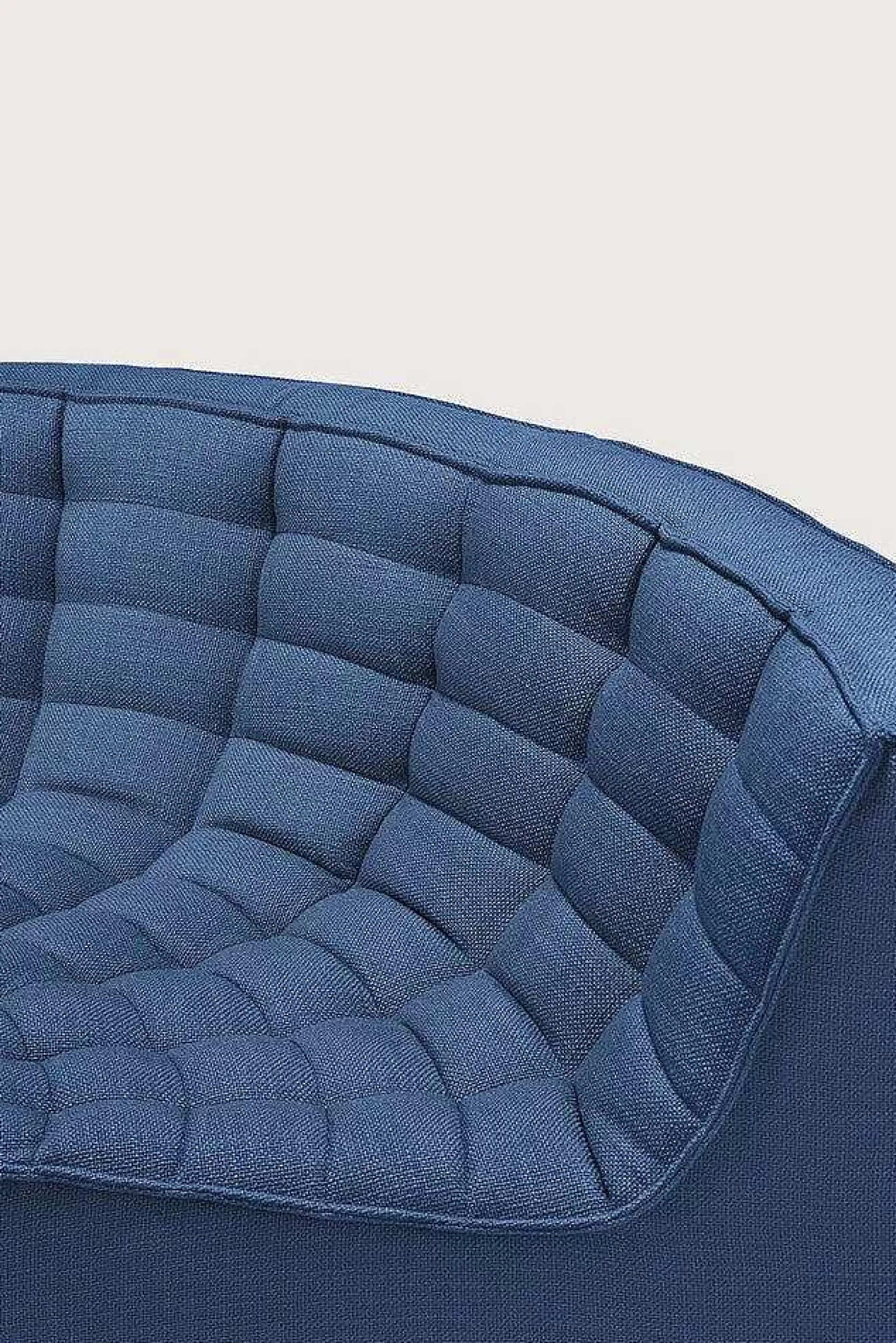 Be Home Sofas<N701 Round Corner Sofa, Blue