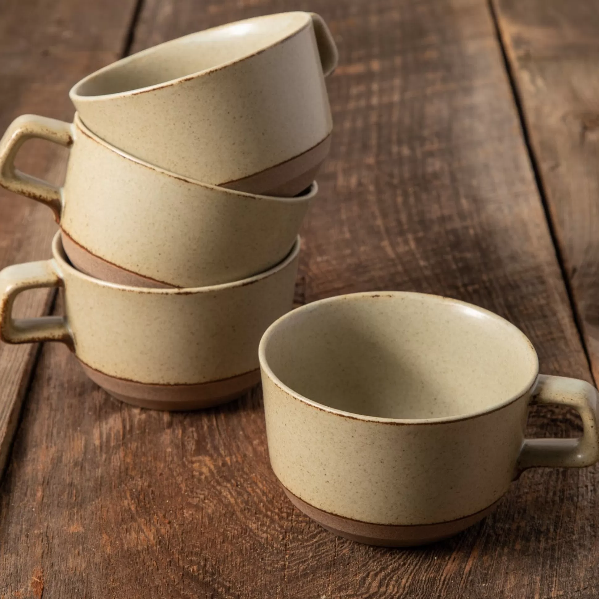 Naoshima Mug, Beige, Set of 4^Be Home Best