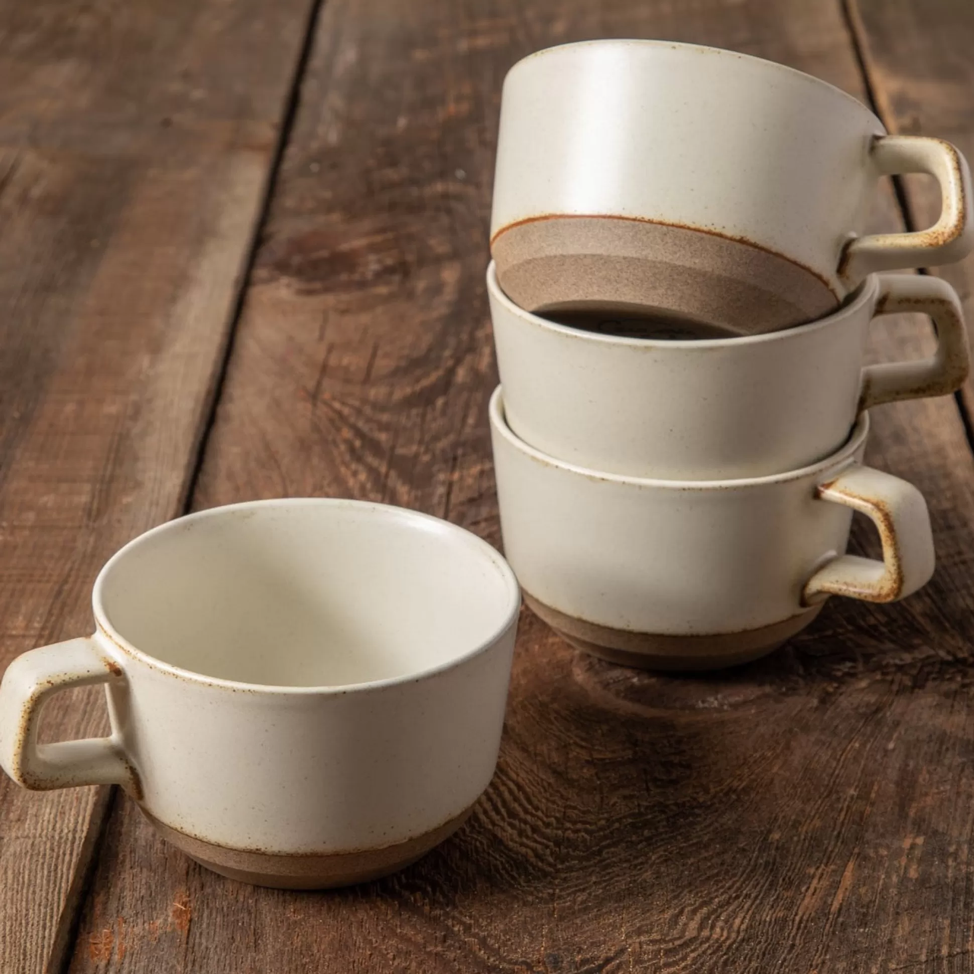 Naoshima Mug, White, Set of 4^Be Home Cheap