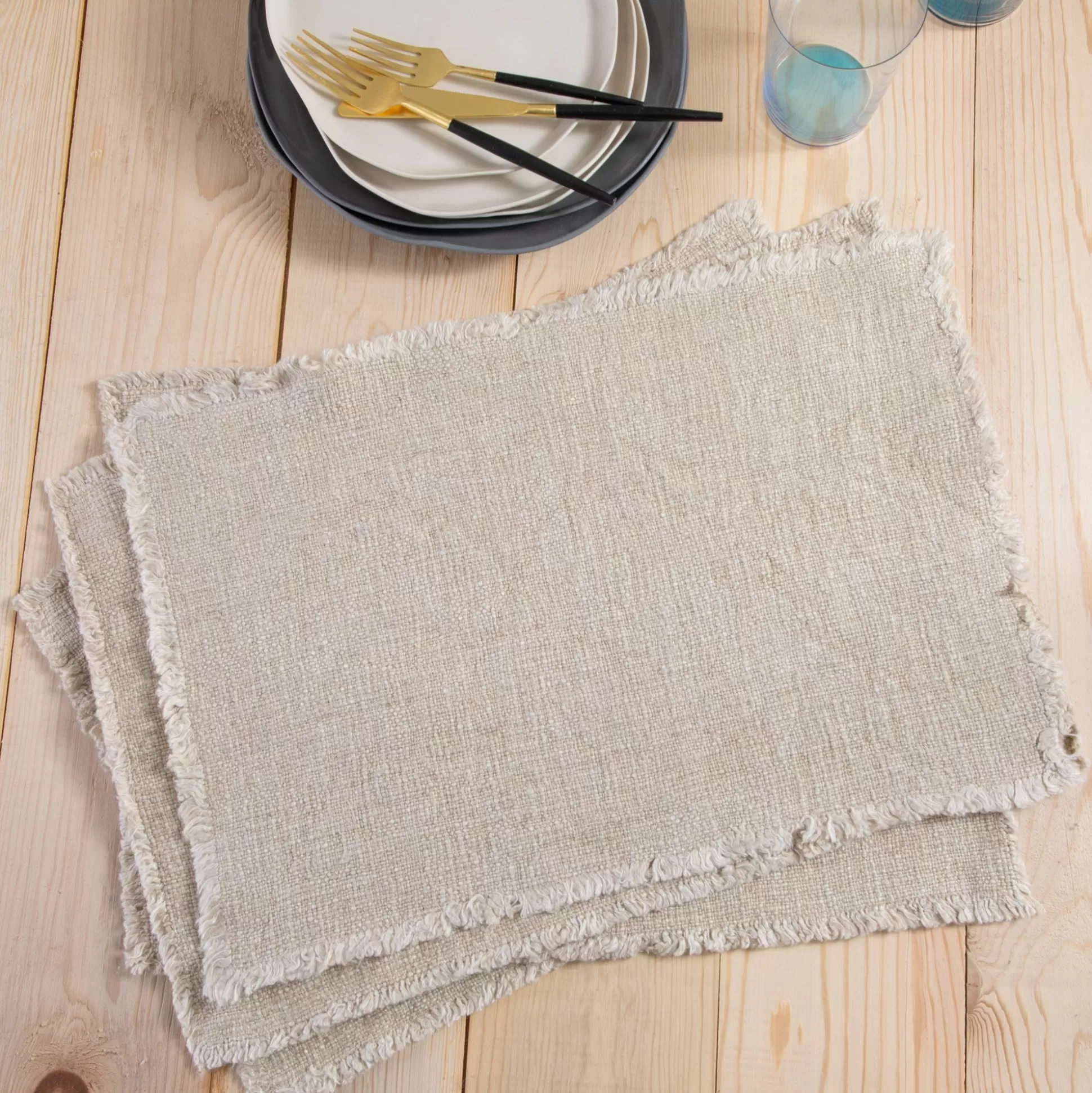 Oakville Placemats, Set of 4, Natural^Be Home Fashion