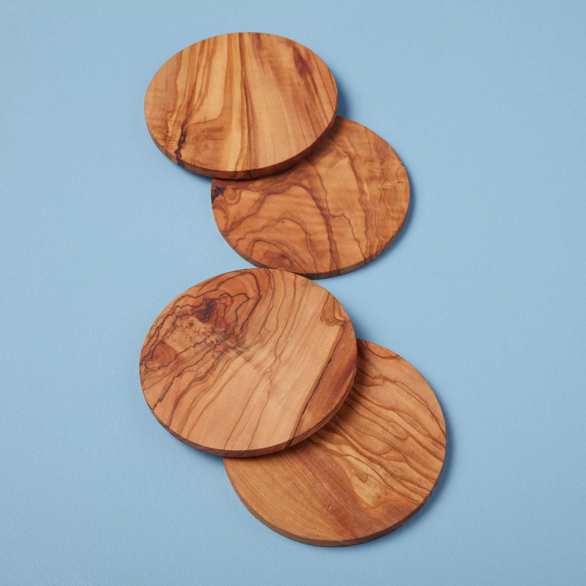 Be Home Coasters<Olive Wood Round Coasters, Set of 4