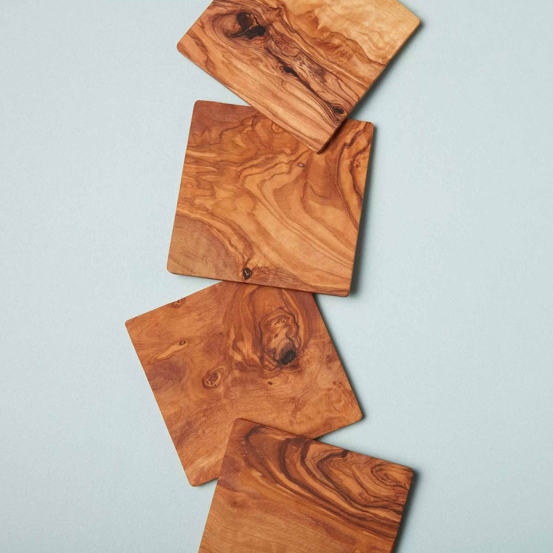 Be Home Coasters<Olive Wood Square Coasters, Set of 4