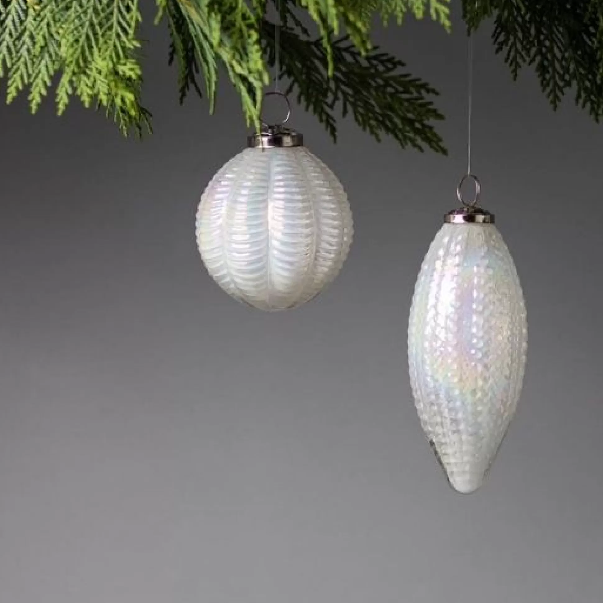 Opalescent Glass Scalloped Ornament^Be Home Best