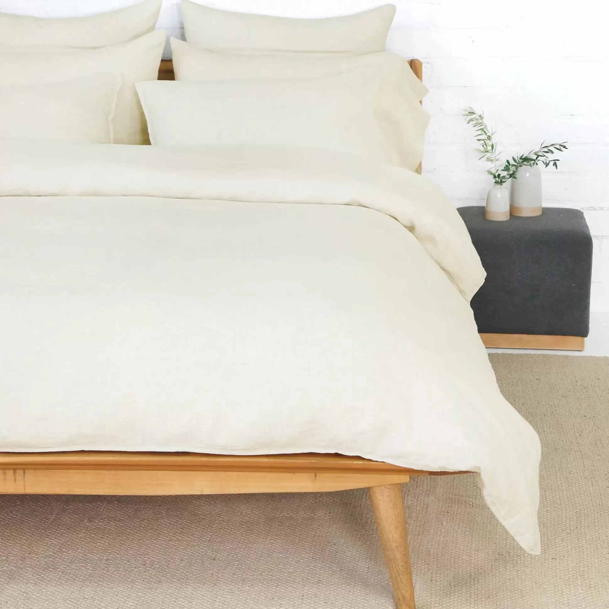 Parker Linen King Sham Set, Cream^Be Home Flash Sale