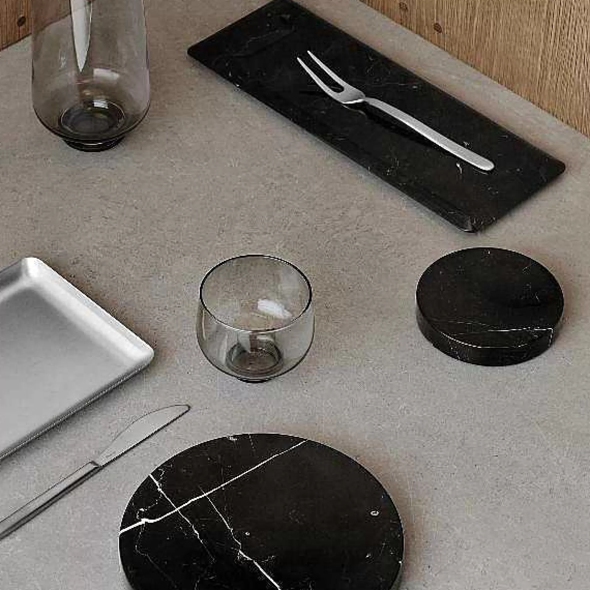 Be Home Bath Trays<Pesa Marble Tray, Large, Black