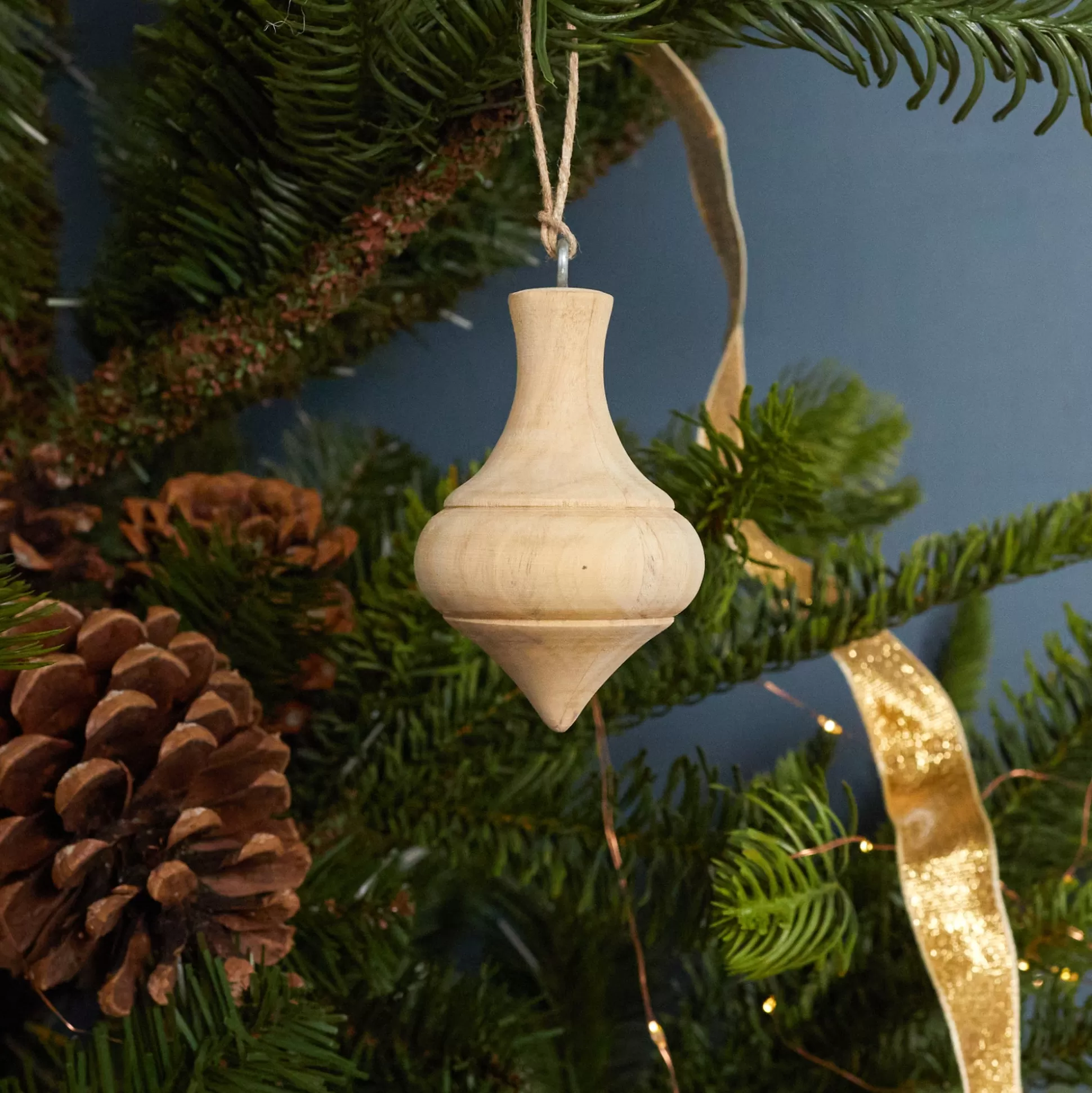 Pine Low Drop Spindle Ornament^Be Home Cheap