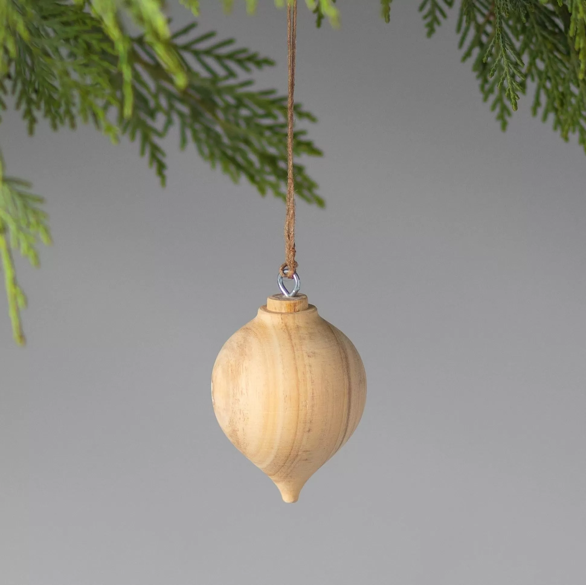 Pine Round Drop Spindle Ornament^Be Home Best