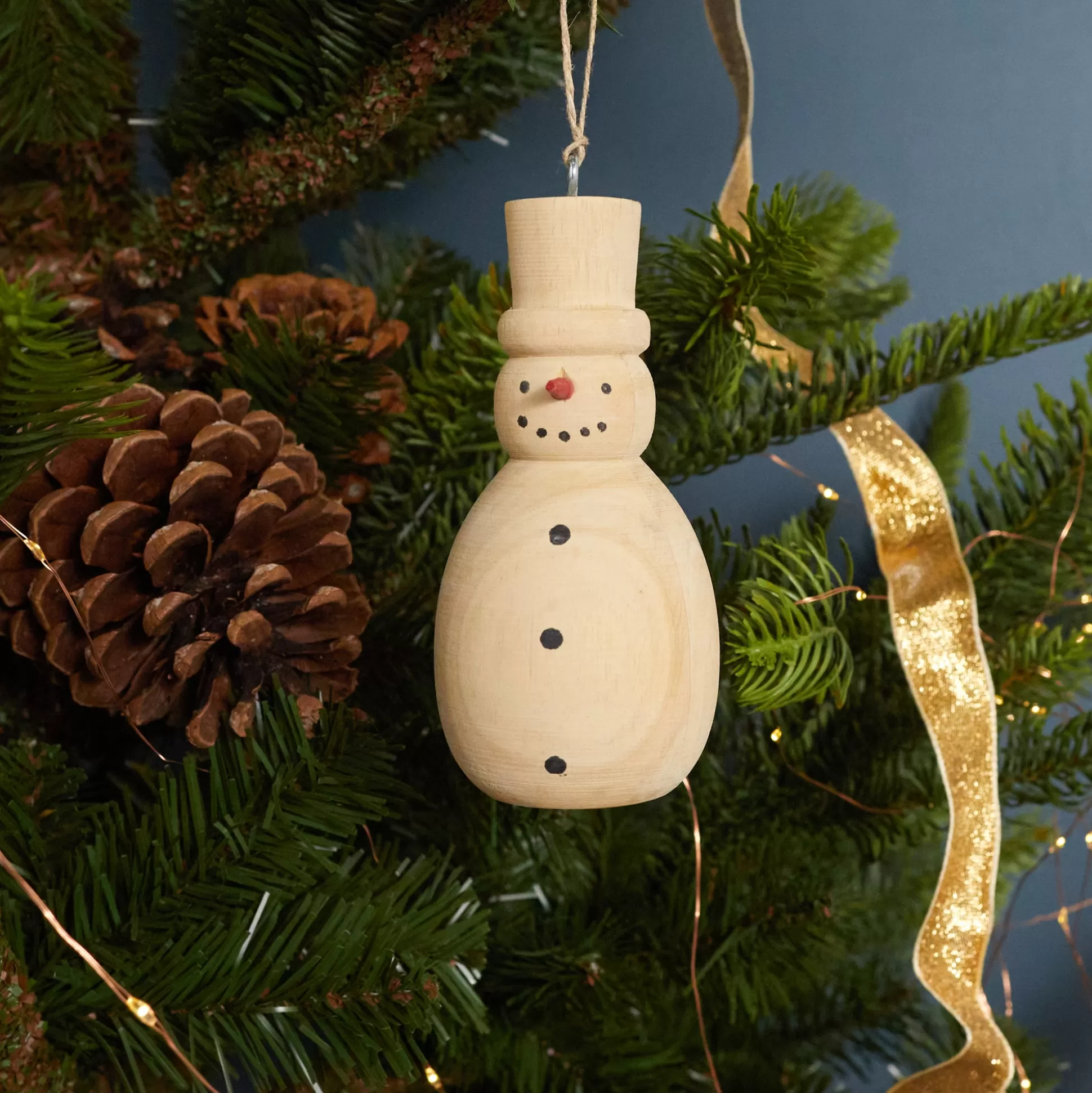 Pine Snowman Ornament^Be Home New