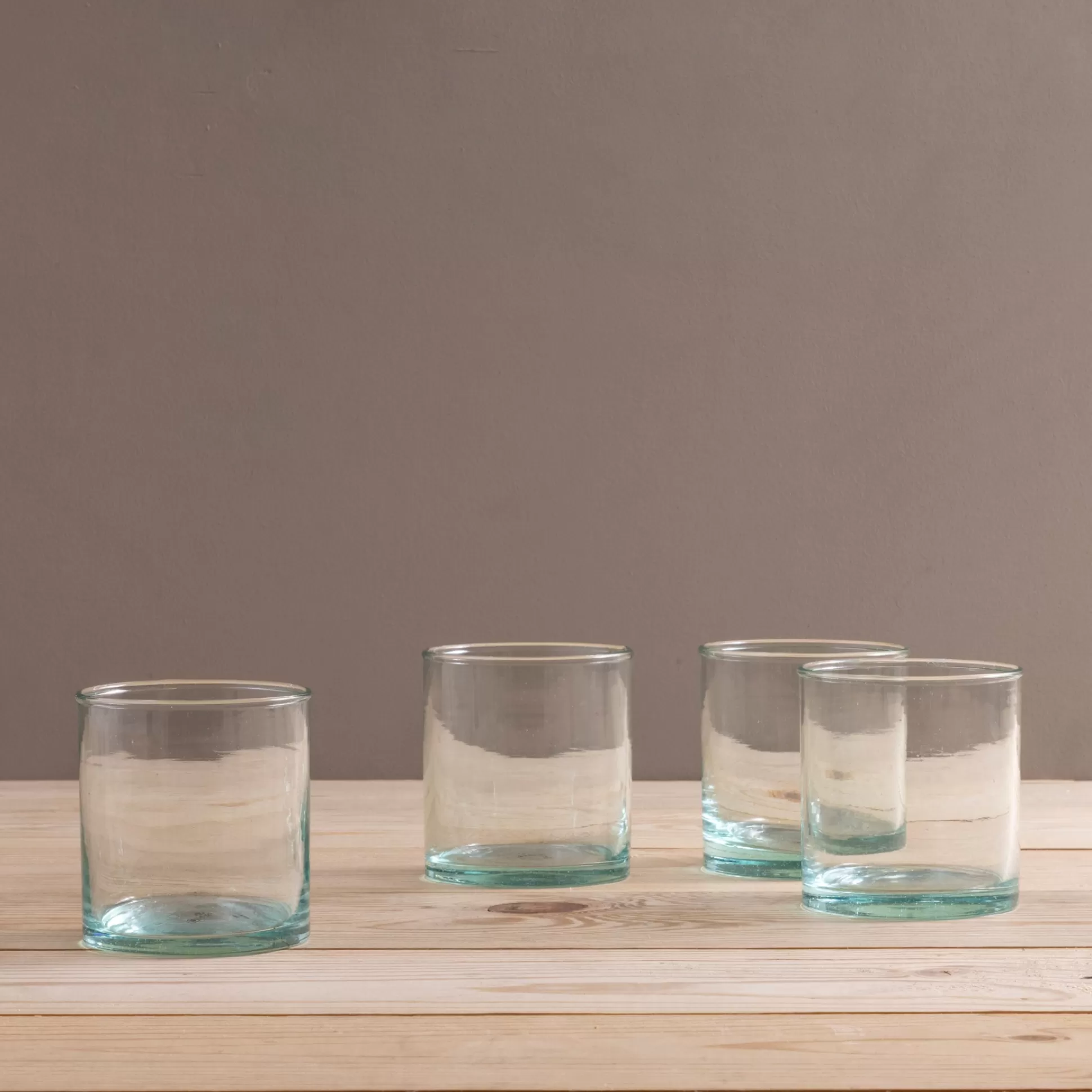 Premium Recycled Double Old Fashioned Glass, Set of 4^Be Home Fashion