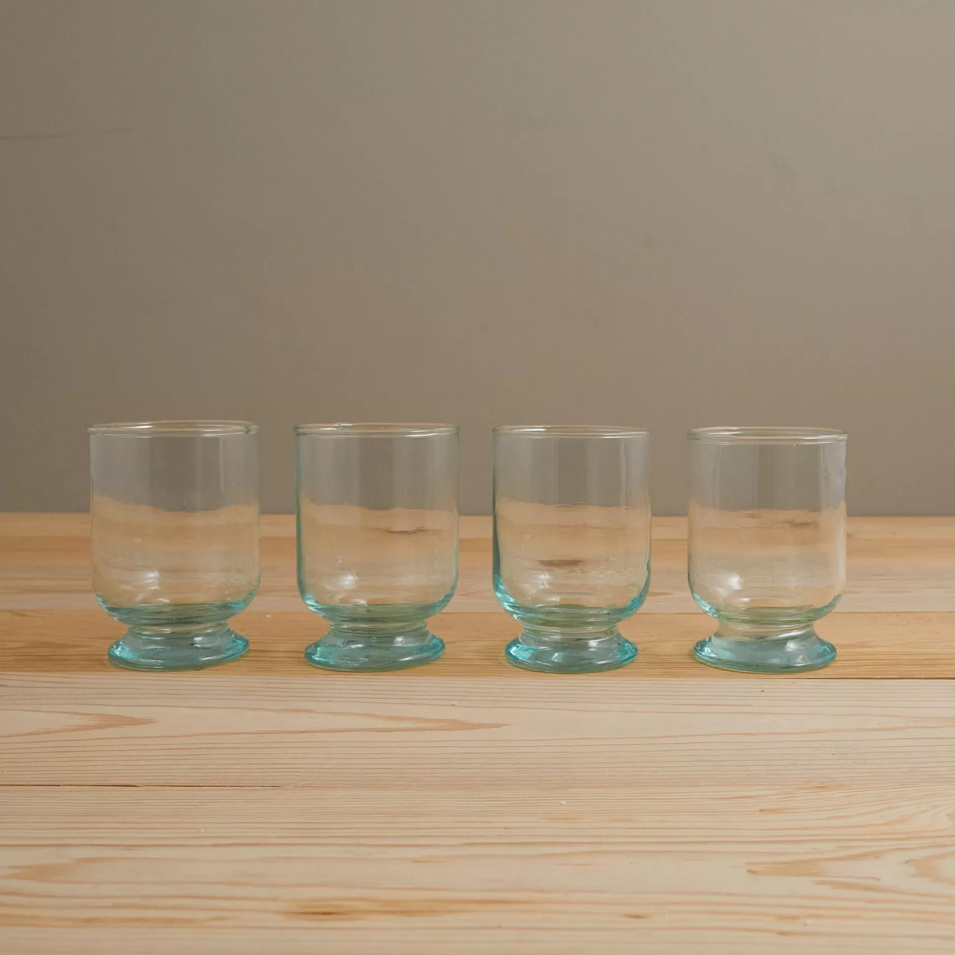 Premium Recycled Footed Tumbler, Set of 4^Be Home Store