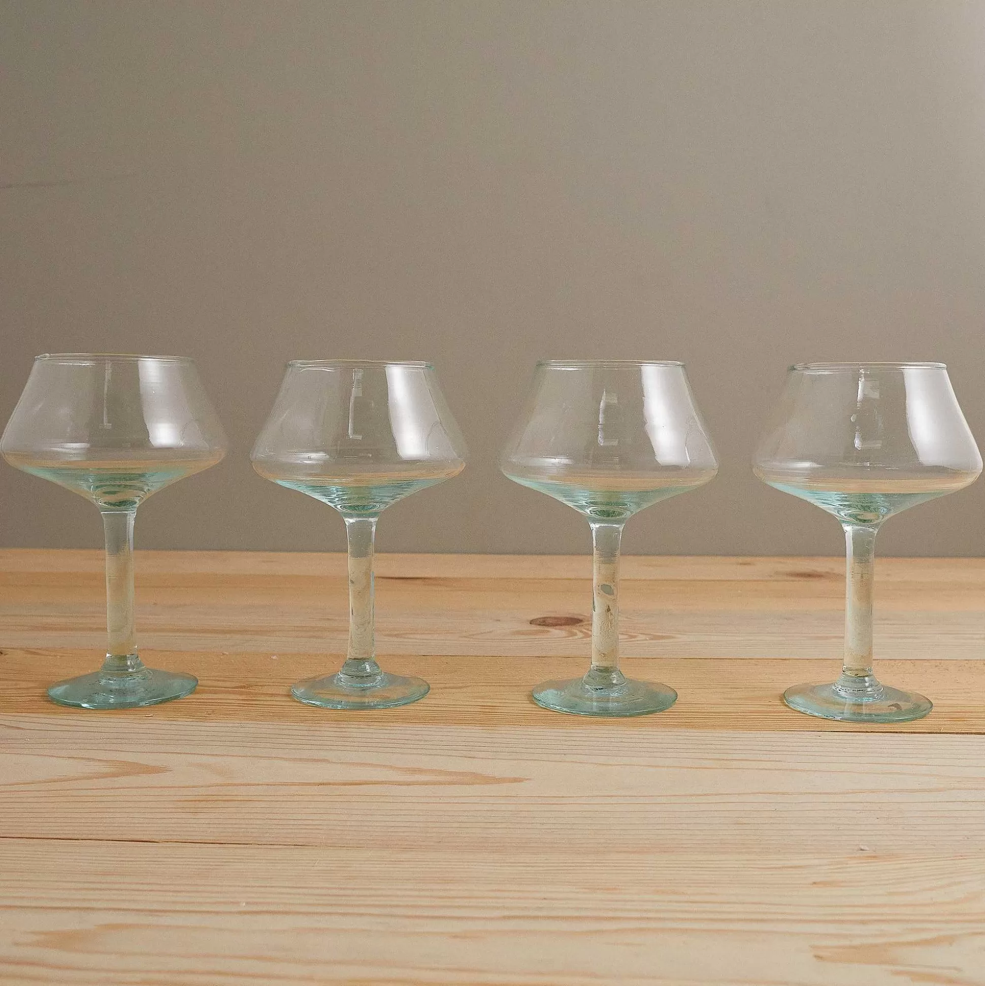 Be Home Cocktail Glassware<Premium Recycled Margarita Glass, Set of 4