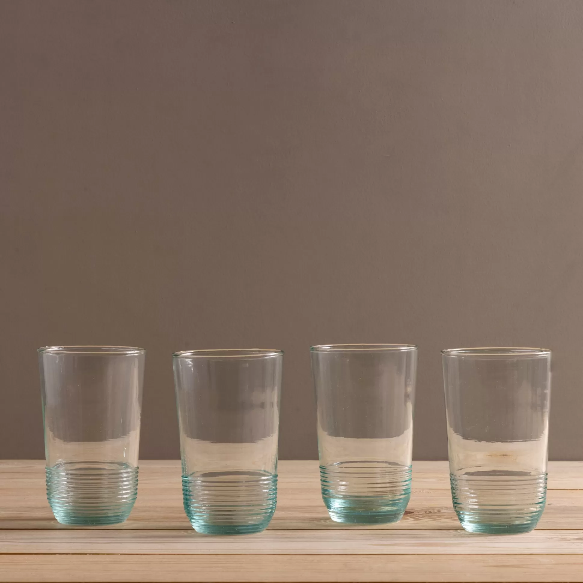 Premium Recycled Tall Ripple Tumbler, Set of 4^Be Home Fashion