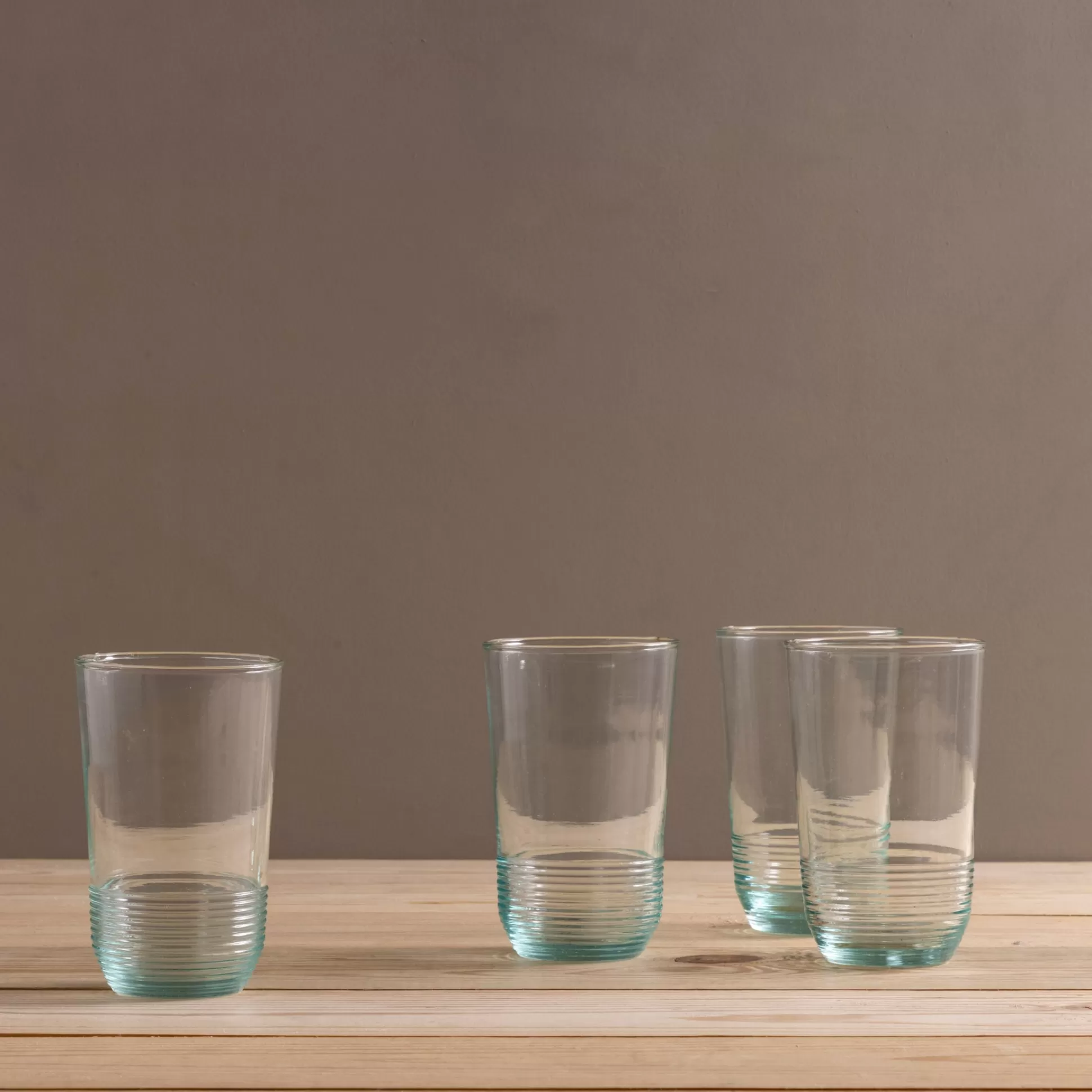 Premium Recycled Tall Ripple Tumbler, Set of 4^Be Home Fashion