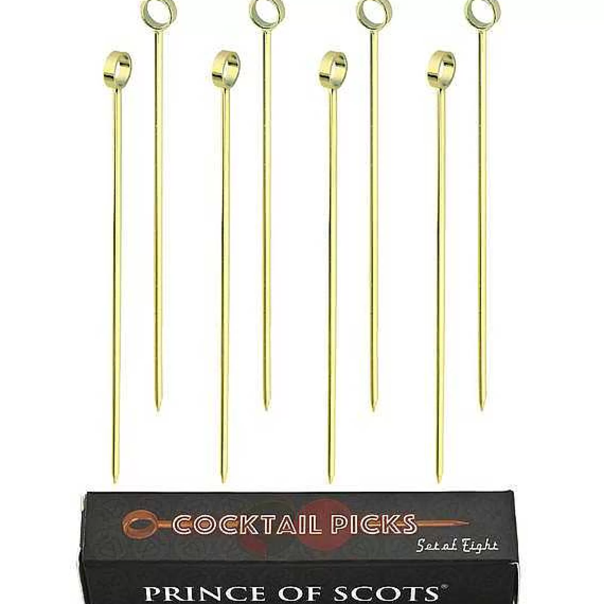 Be Home Bar Tools<Professional Cocktail Picks, Set of 8, Gold