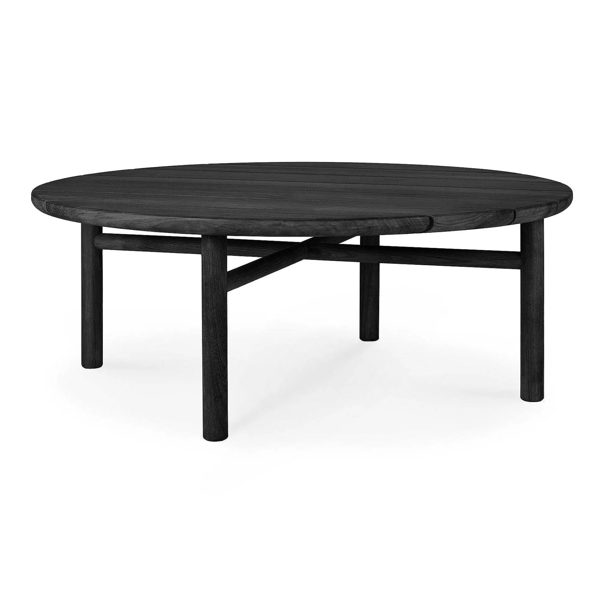 Be Home Outdoor Coffee Tables<Quatro Solid Black Teak Outdoor Coffee Table, 38"