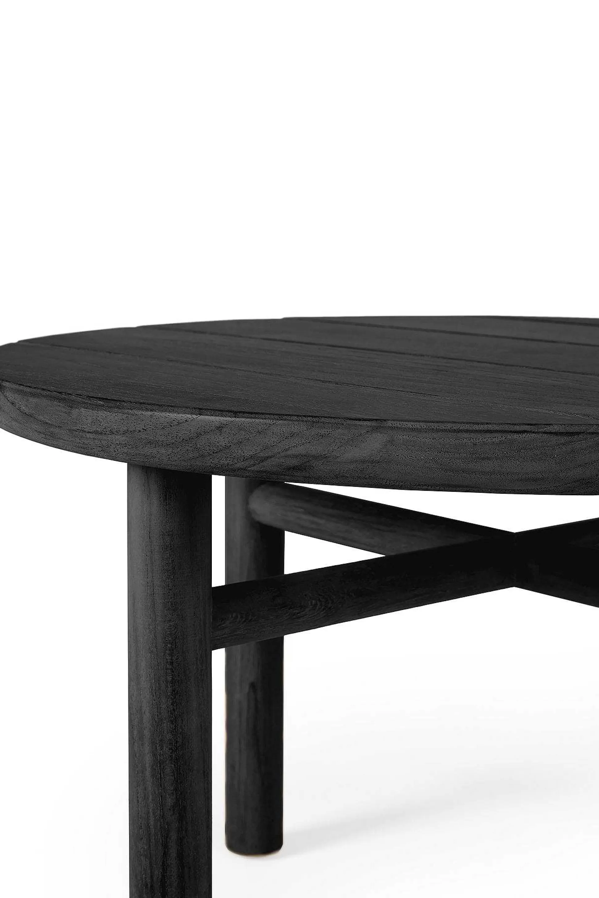 Be Home Outdoor Coffee Tables<Quatro Solid Black Teak Outdoor Coffee Table, 27"