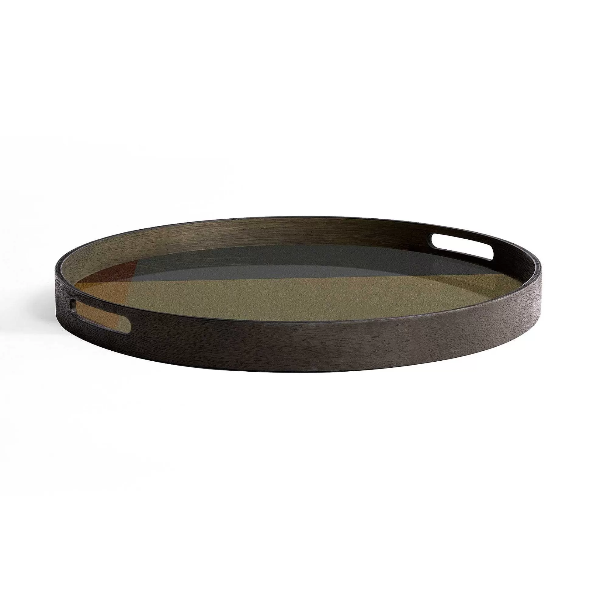 Be Home Trays<Round Glass Angle Tray, Slate, Small